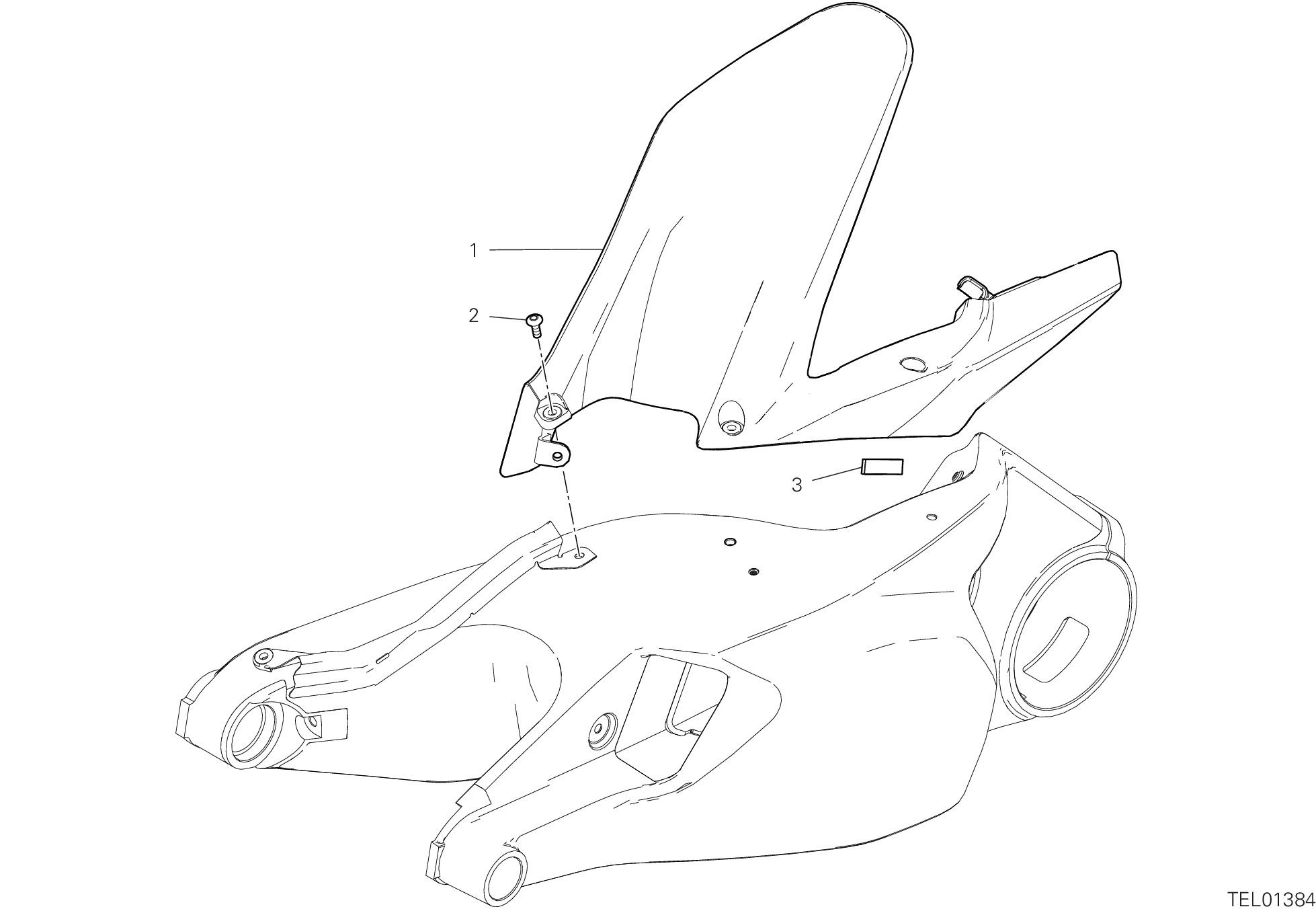 27A GARDE BOUE ARRIERE POUR SUPERBIKE SUPERLEGGERA V4 2021