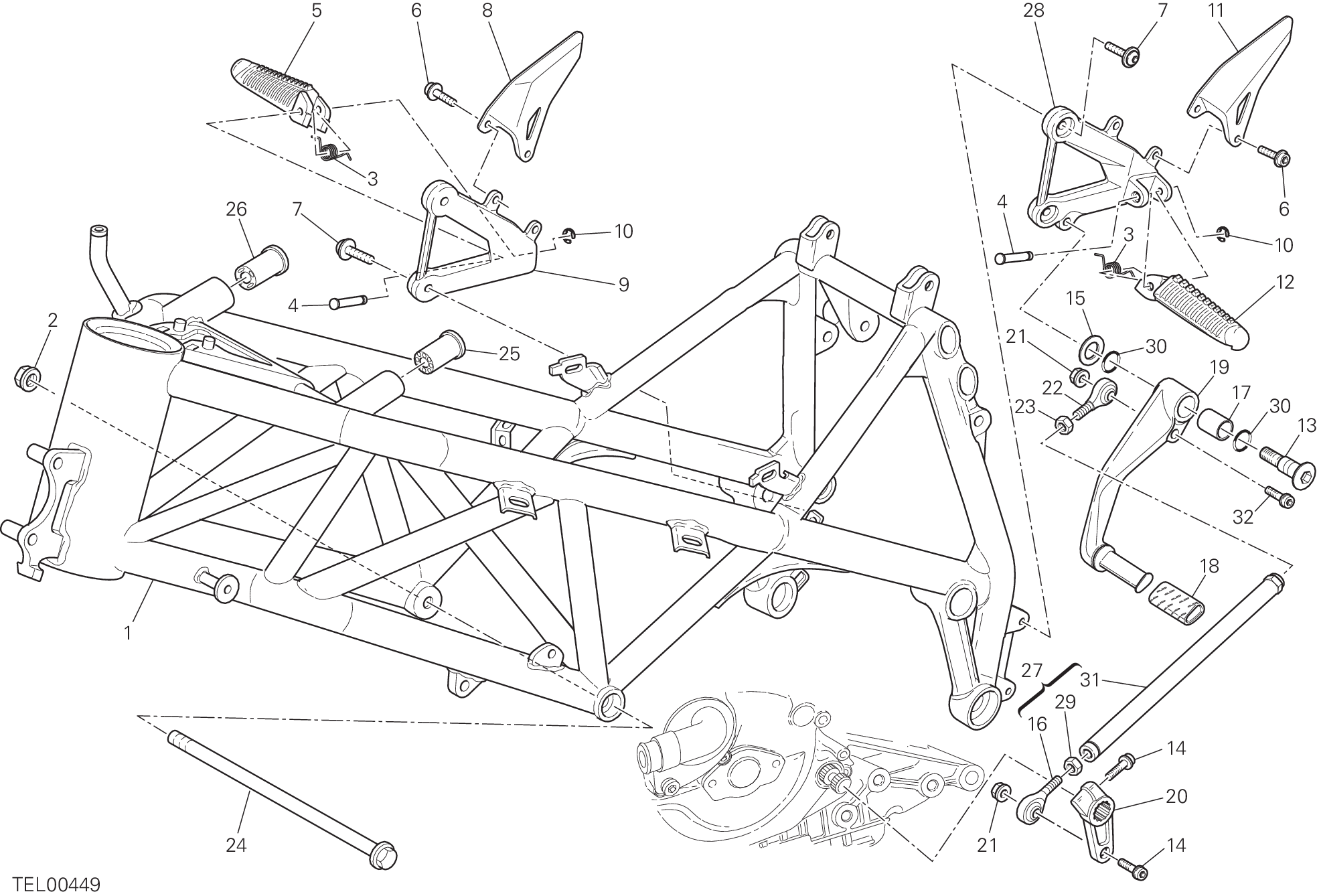 022 CADRE POUR SUPERBIKE 1098 S 2007