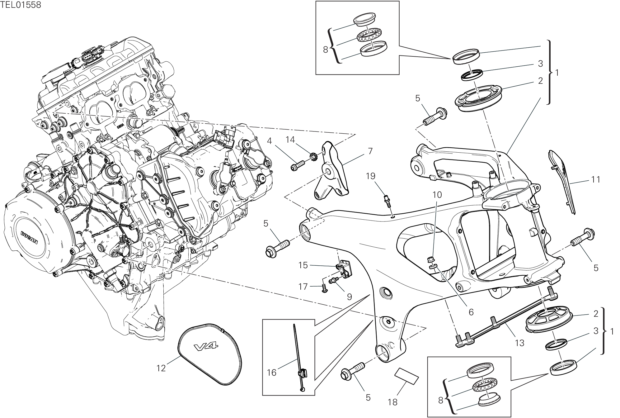 33A CADRE POUR SUPERBIKE PANIGALE V4 SP2 2022