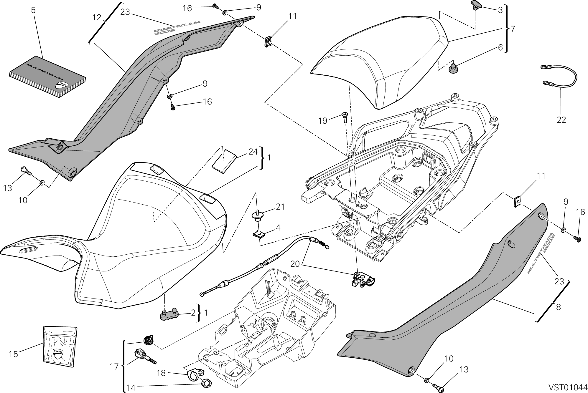 033 SELLE POUR MULTISTRADA 1200 S TOURING 2012