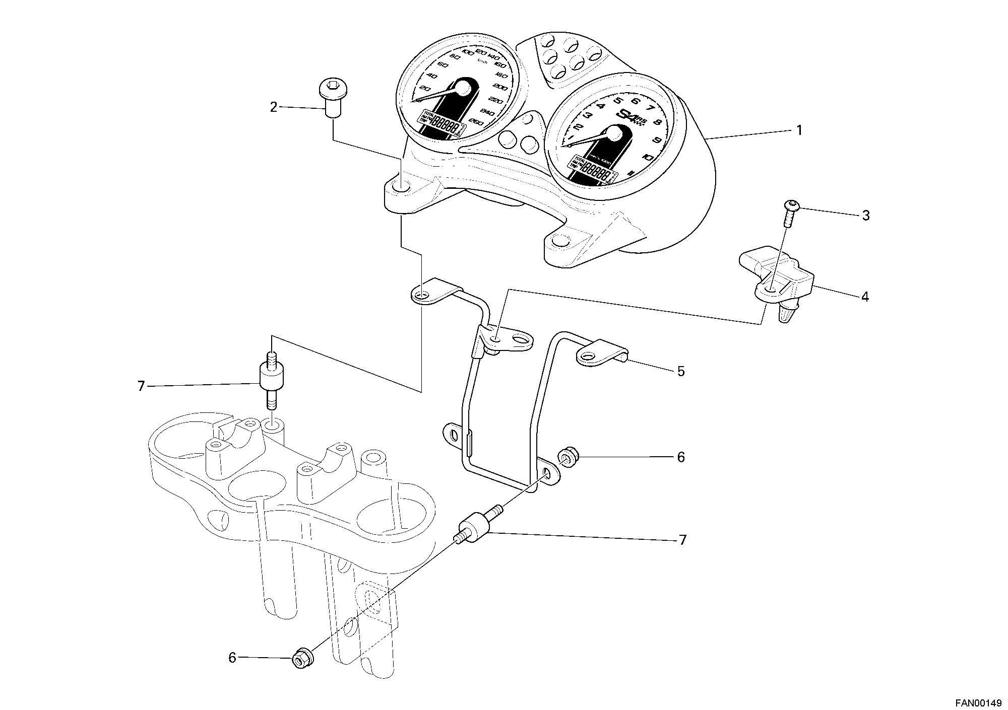 036 COMPTEURS POUR MONSTER S4RS 2006