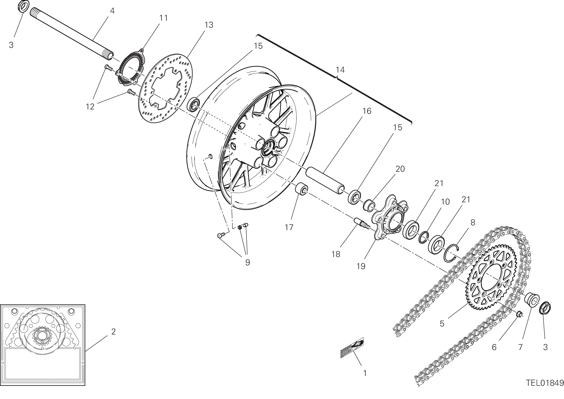 29A ROUE ARRIERE POUR SCRAMBLER ICON 2G 2025