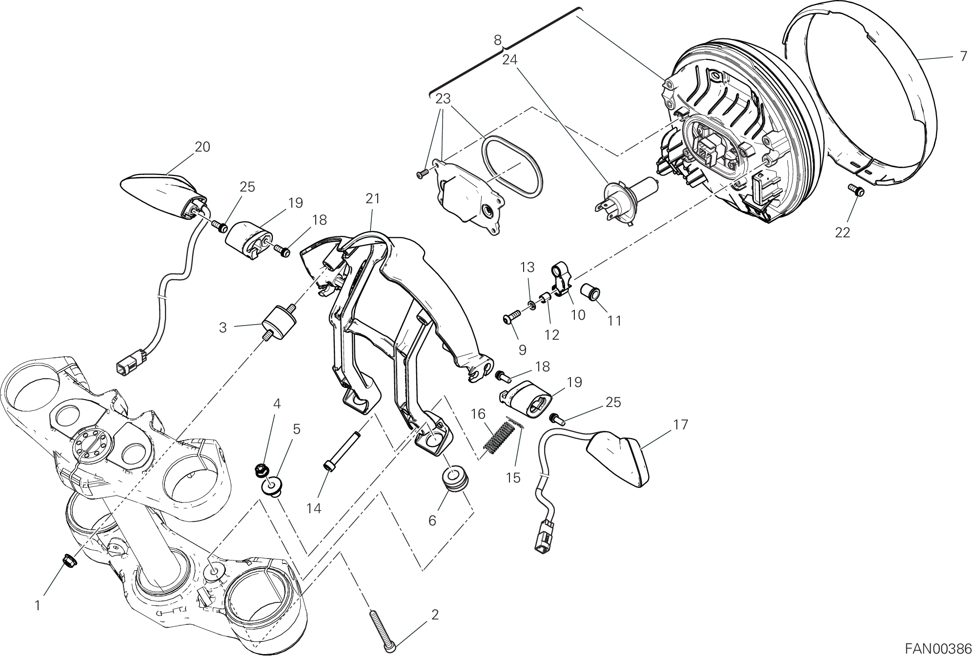 14A FEU AVANT POUR SCRAMBLER 1100 PRO 2021
