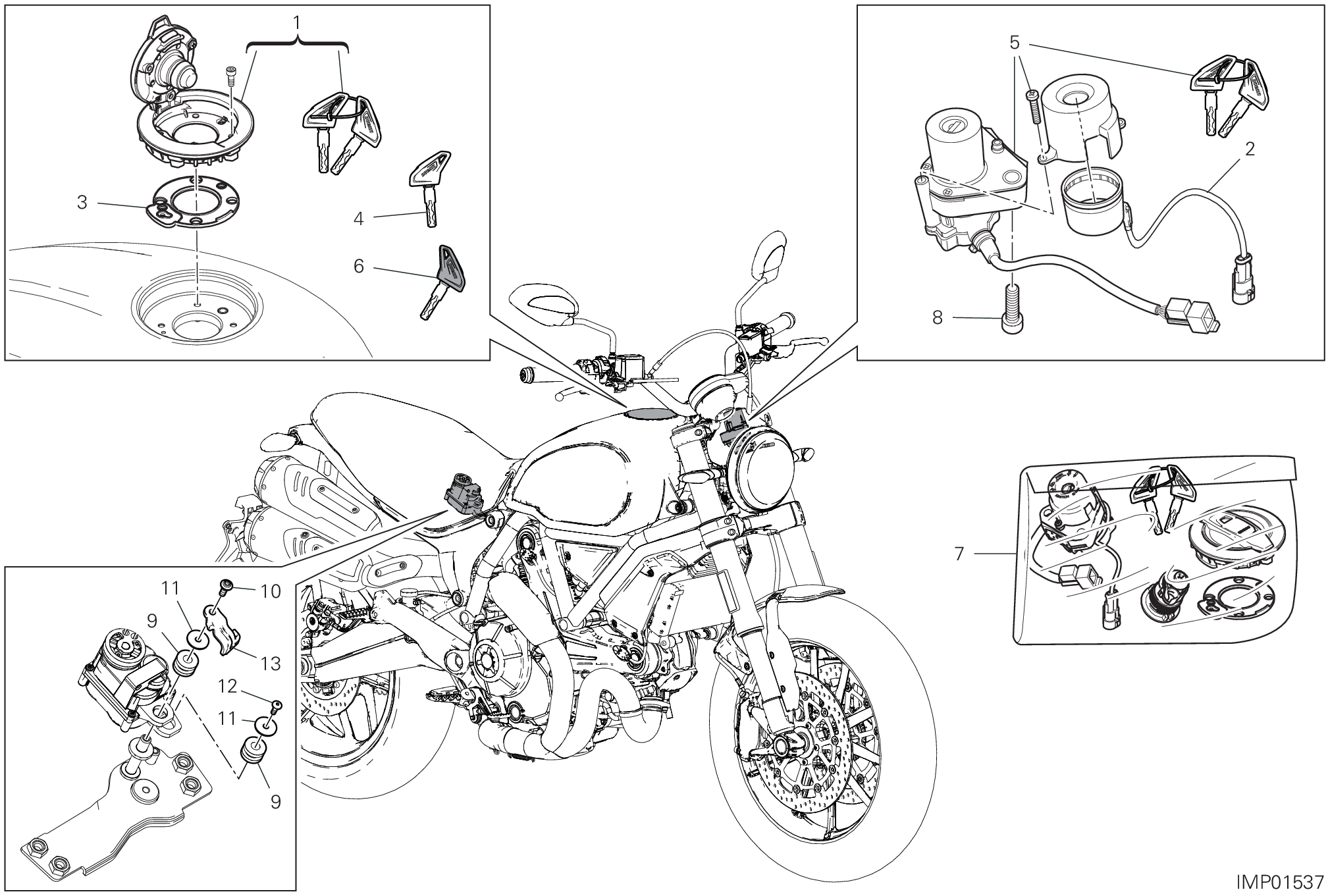 13E DISOISITIF ELECTRIQUES POUR SCRAMBLER 1100 PRO 2020