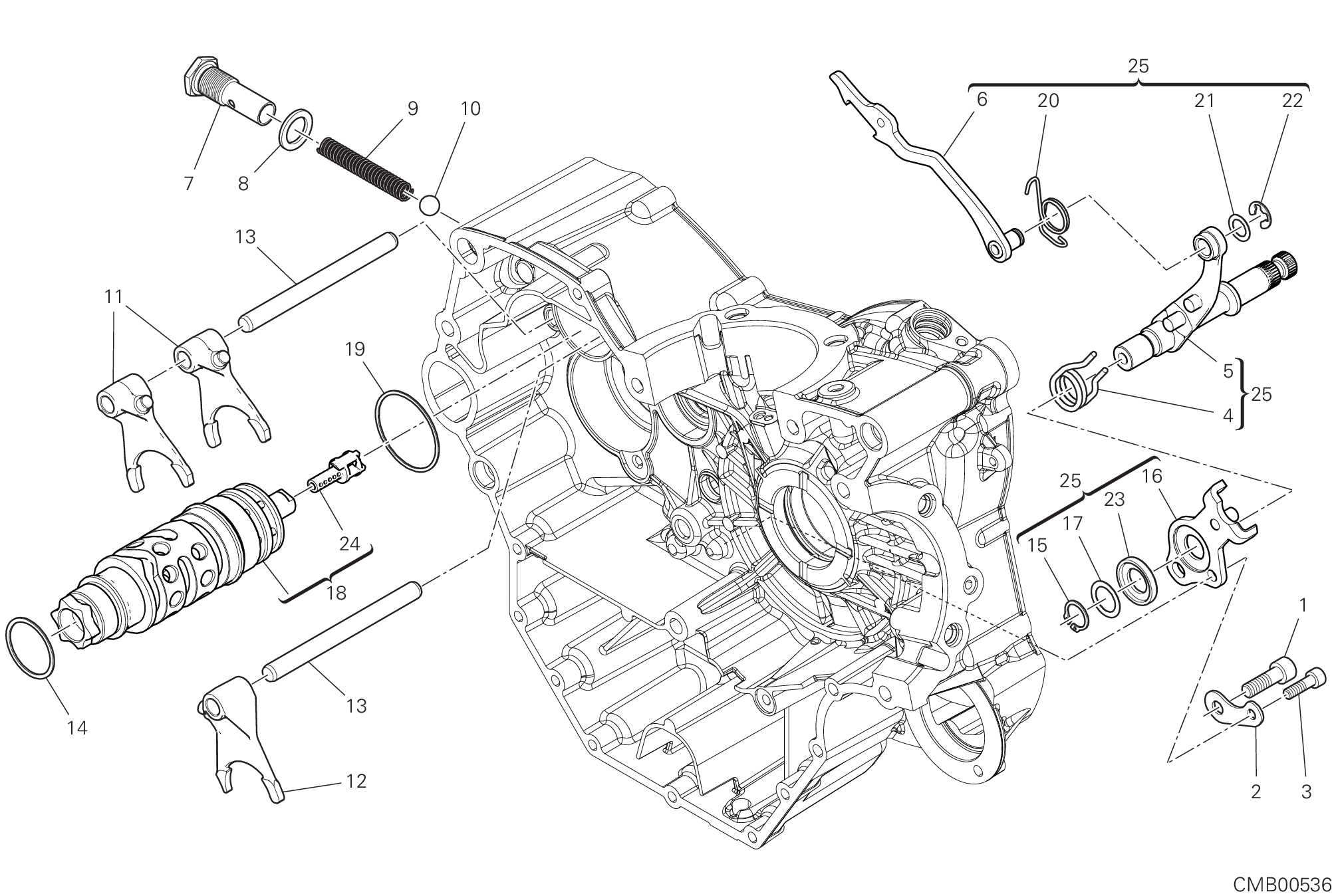 002 ARBRE SELECTEUR DE VITESSES POUR MULTISTRADA 950 2021