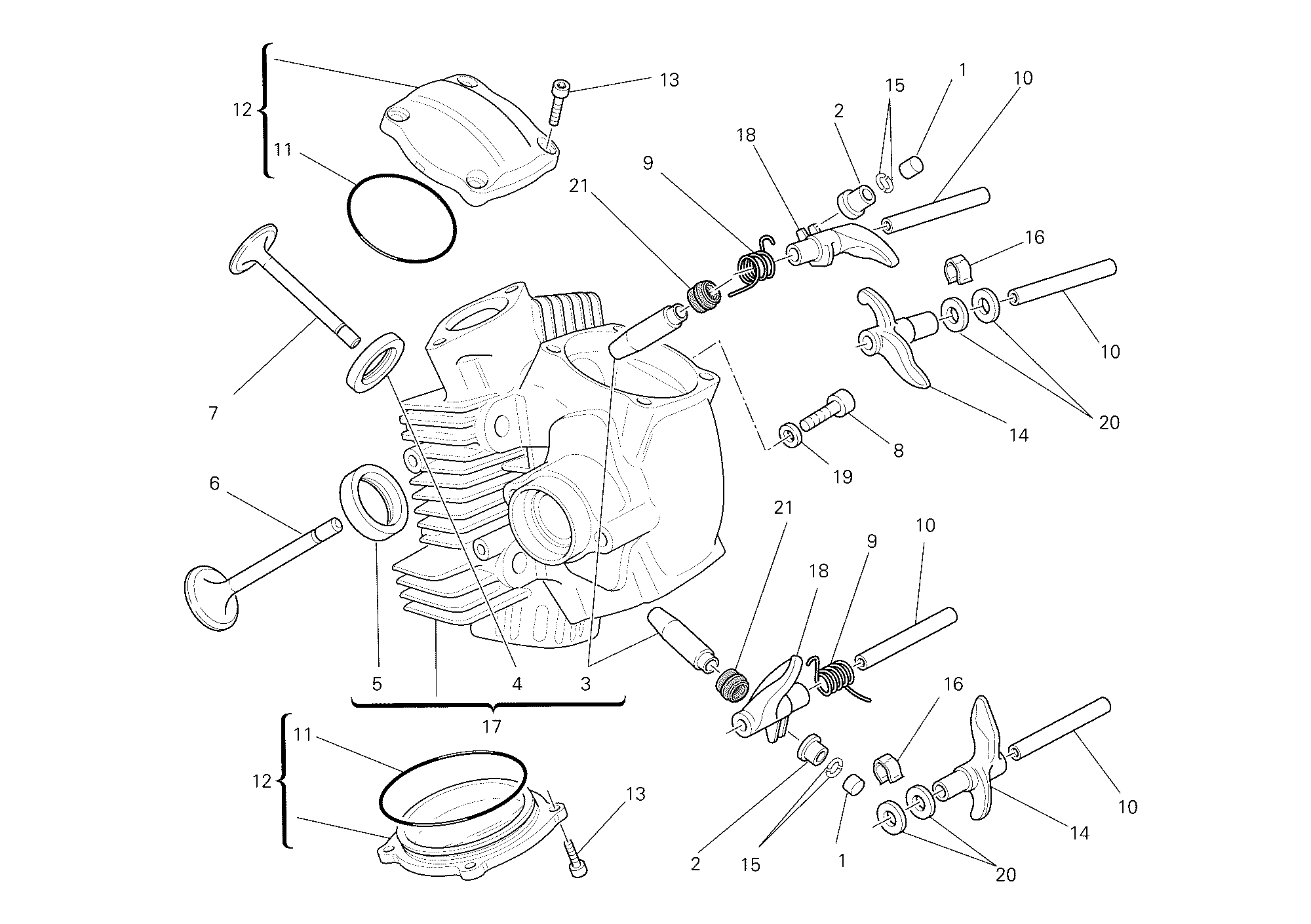 015 CULASSE HORIZONTALE POUR MONSTER 659 ABS AUSTRALIA 2012