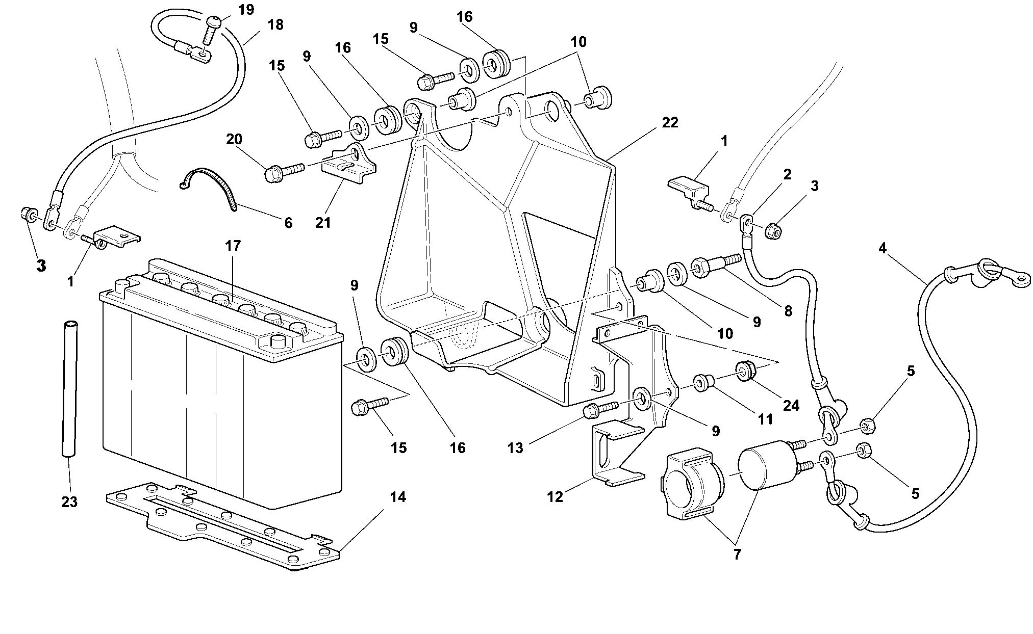 032 BATTERIE POUR SPORT TOURING ST4 1999