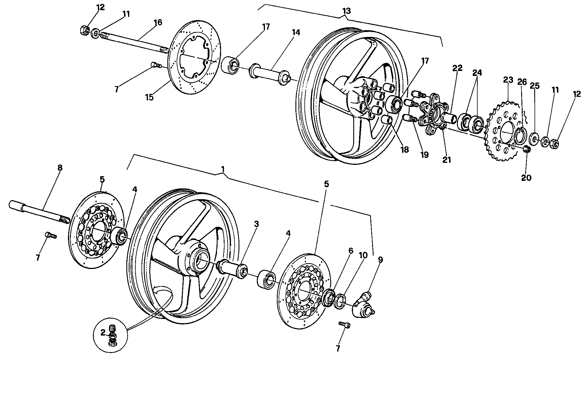 023 ROUES POUR SUPERBIKE 888 SP5 1993