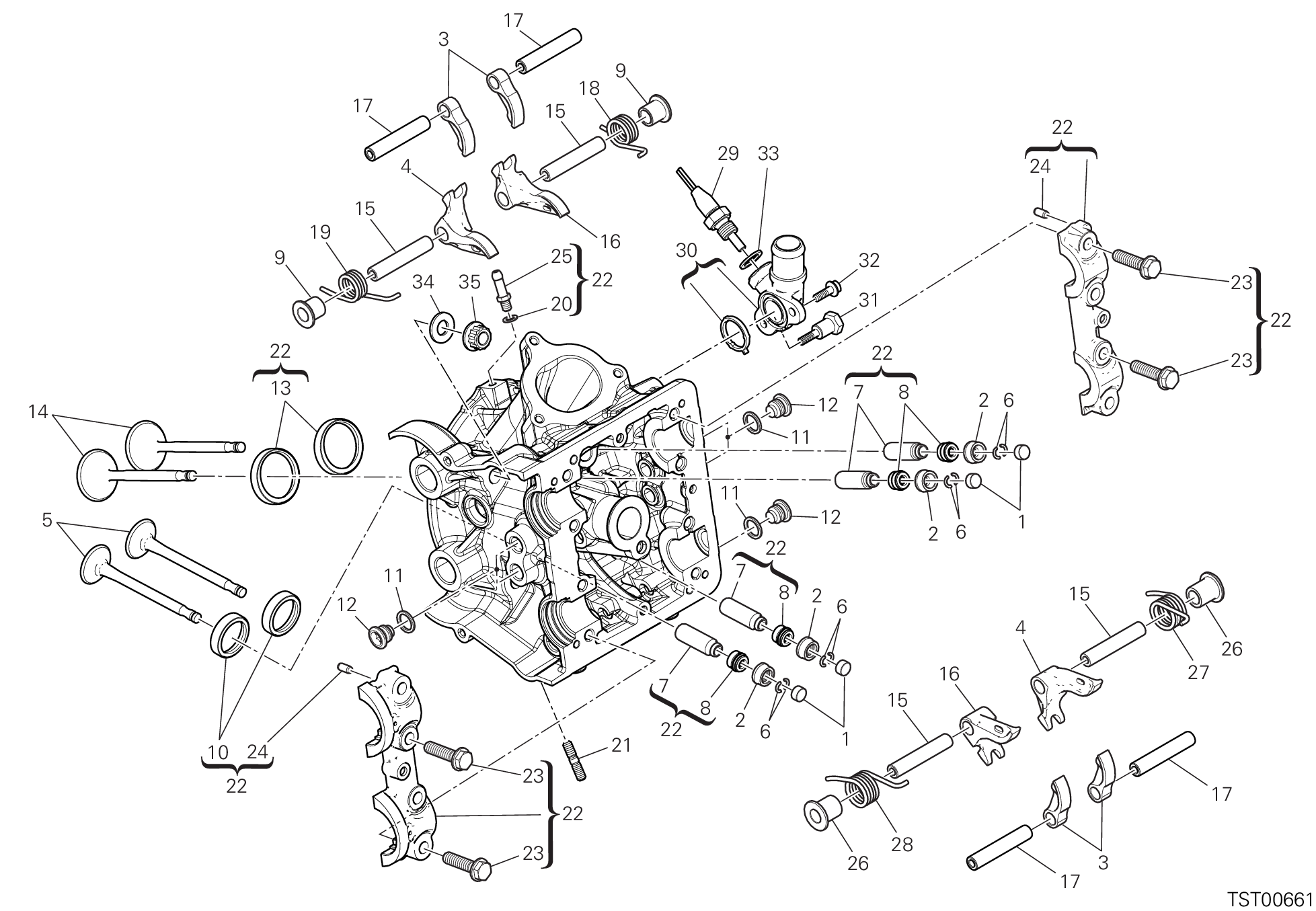 015 CULASSE HORIZONTALE POUR MULTISTRADA V2 2024
