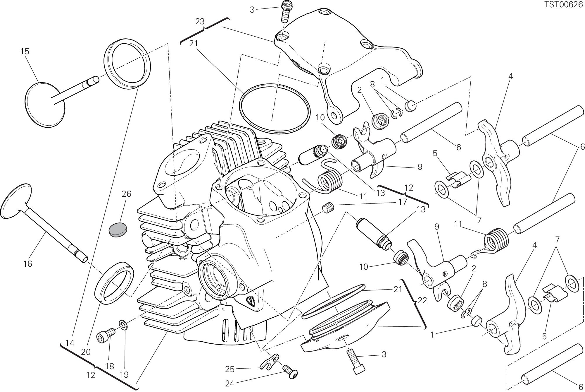 11D CULASSE HORIZONTALE POUR SCRAMBLER 1100 PRO DARK 2023