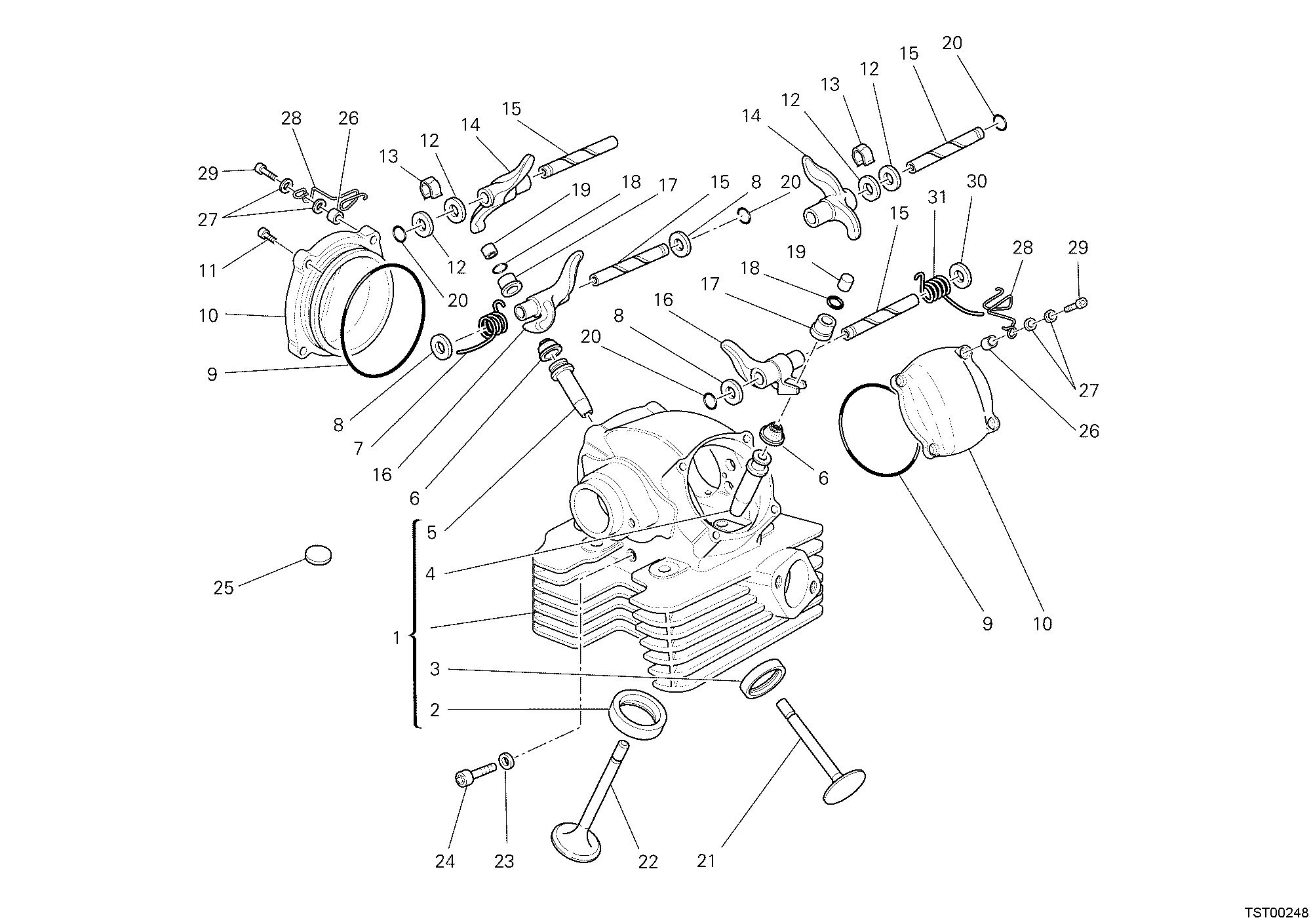 014 CULASSE VERTICALE POUR MULTISTRADA 1000 2006