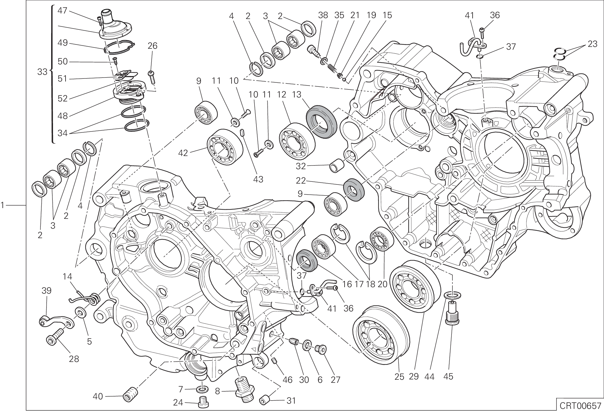 010 PAIRE DE DEMI CARTERS POUR HYPERMOTARD SP 2014