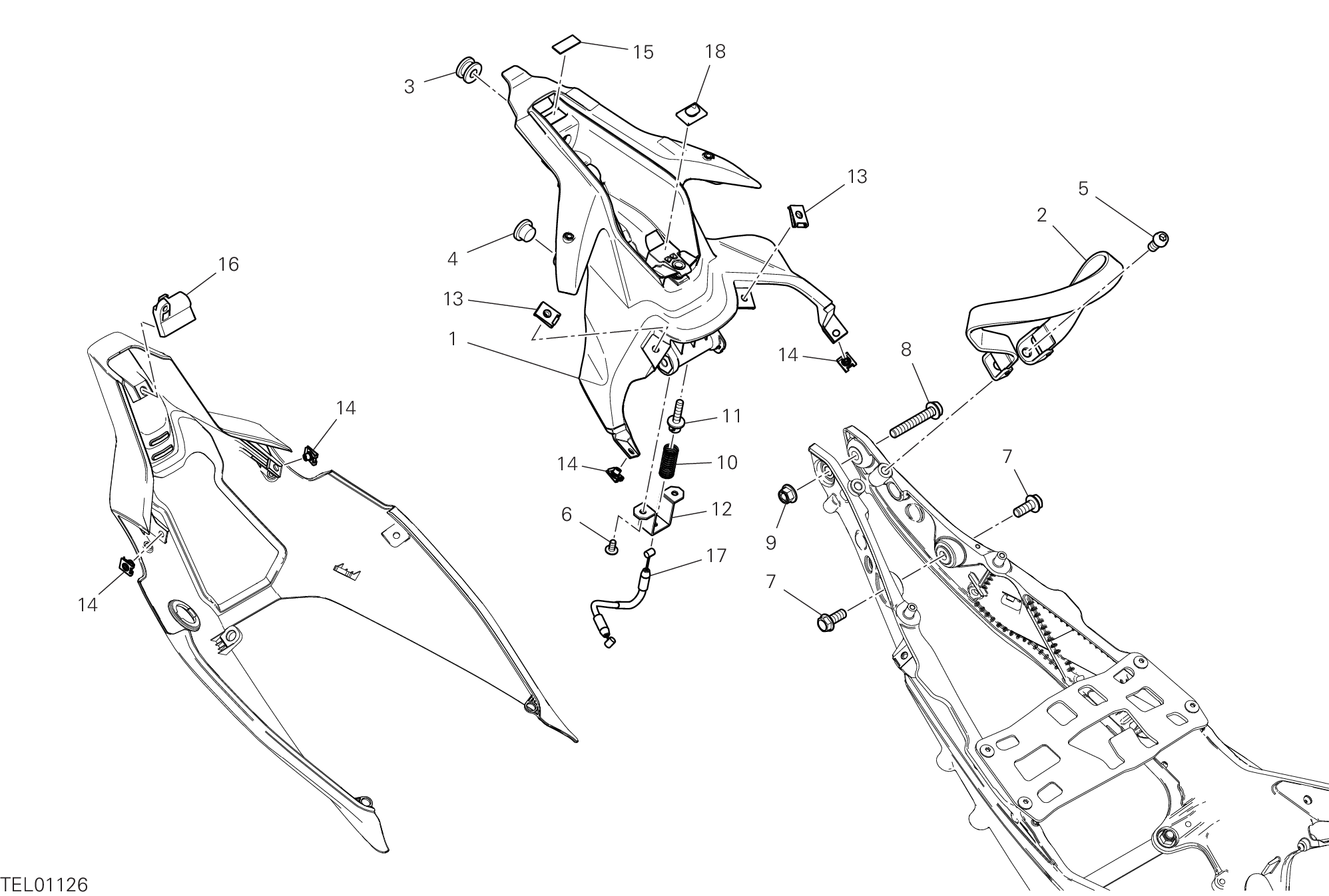 33C COUVETTE PORTE OBJETS POUR SUPERBIKE PANIGALE V4 2020