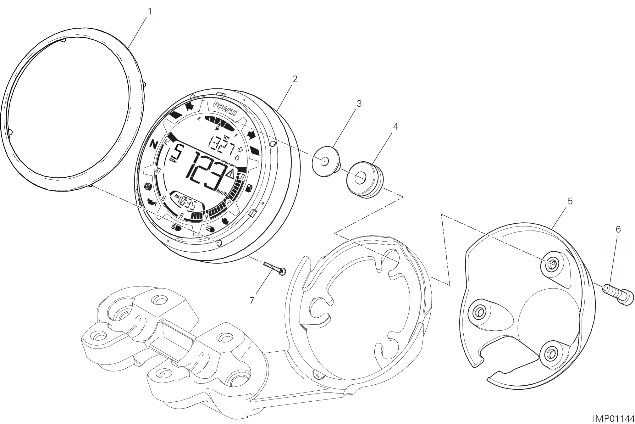 15A TABLEAU DE BORD POUR SCRAMBLER ICON DARK 2020