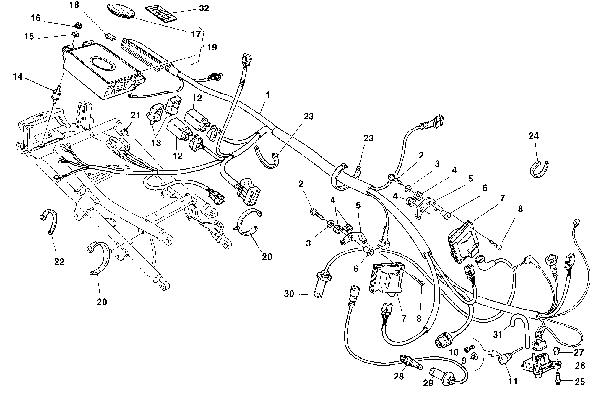 180 CENTRALE CONTRLE MOTEUR POUR SUPERBIKE 748 1999