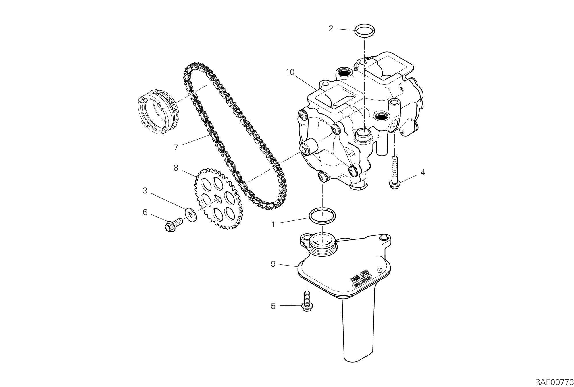 08A POMPE A HUILE COMPLETE POUR SUPERBIKE PANIGALE V4 R 2024