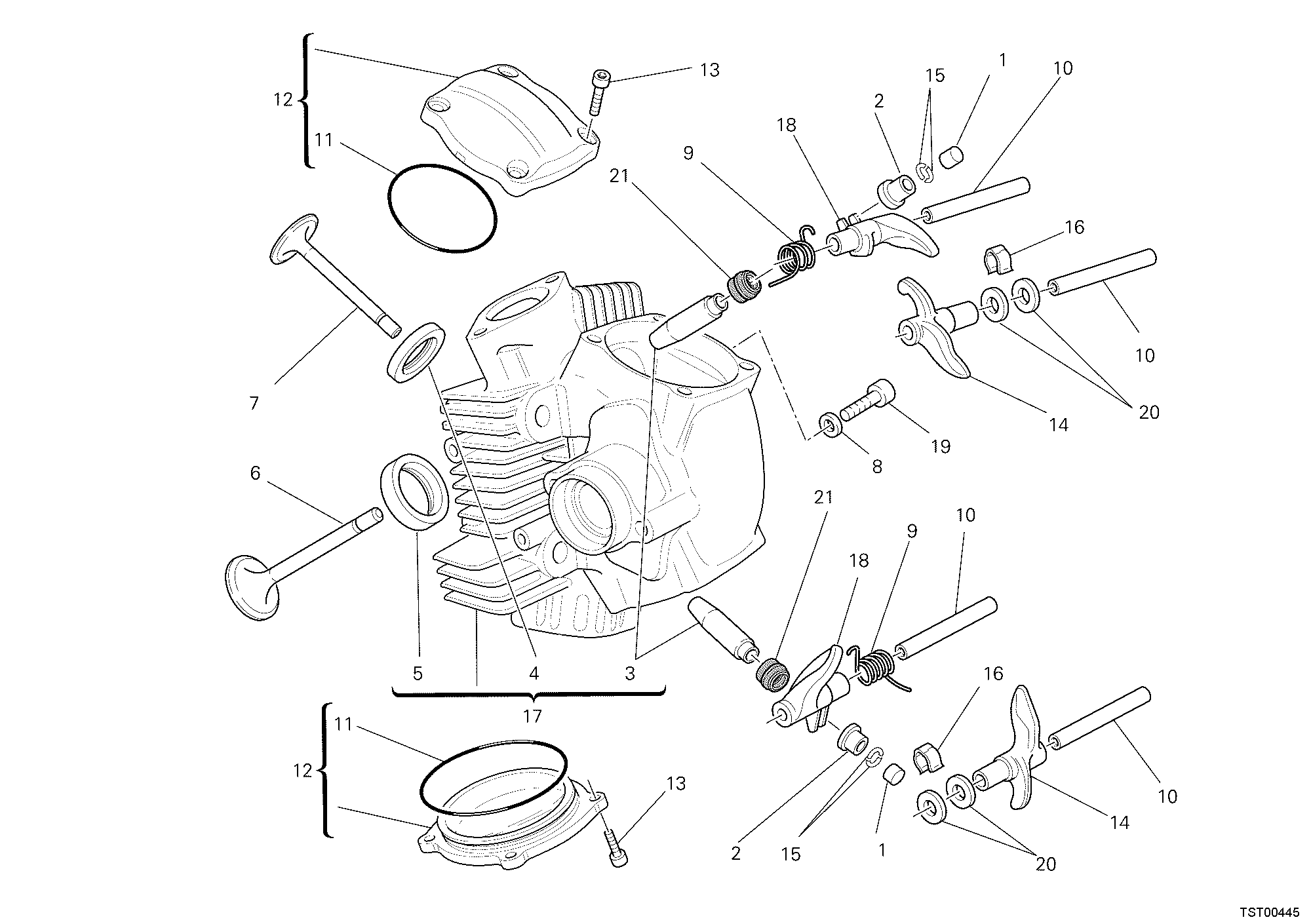 015 CULASSE HORIZONTALE POUR MONSTER 796 2012