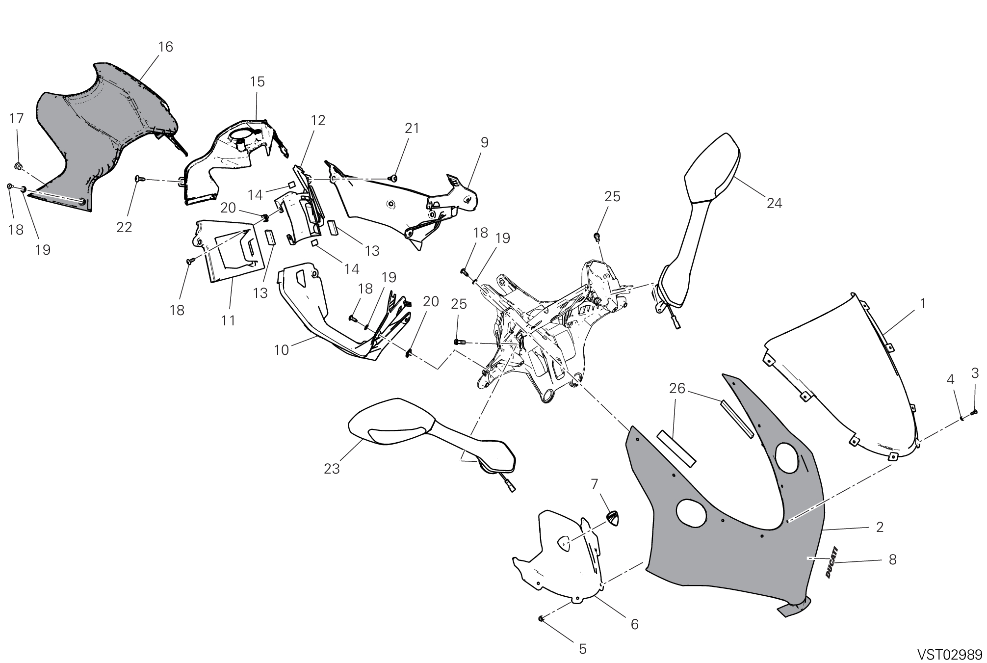 36A CAPOT AVANT POUR SUPERBIKE PANIGALE V2 NEW 2025