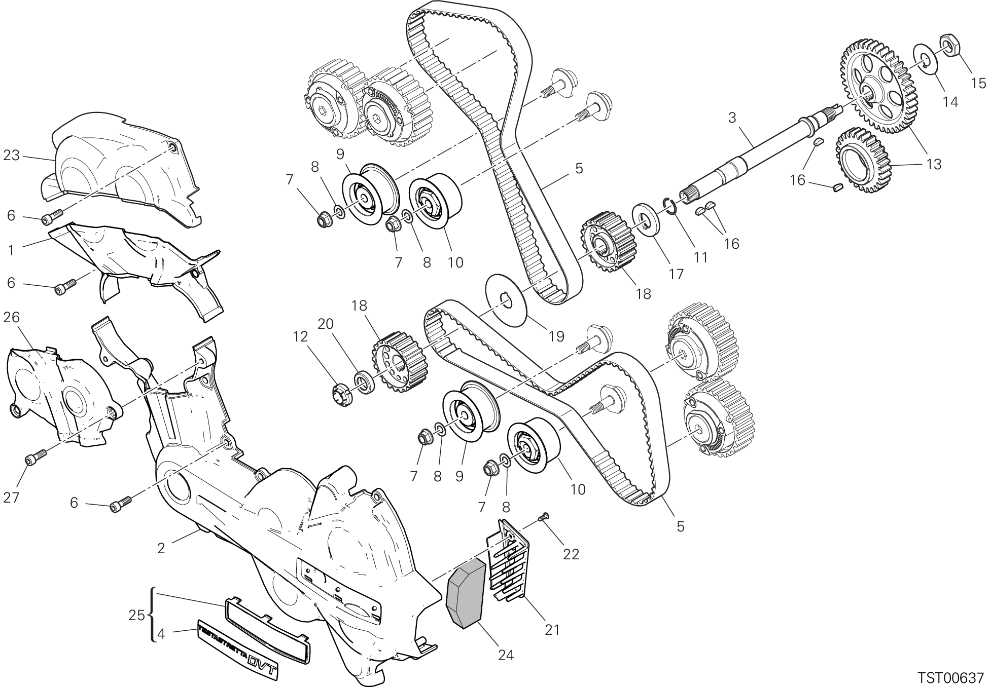 008 DISTRIBUTION POUR MULTISTRADA 1260 ENDURO TOURING 2019