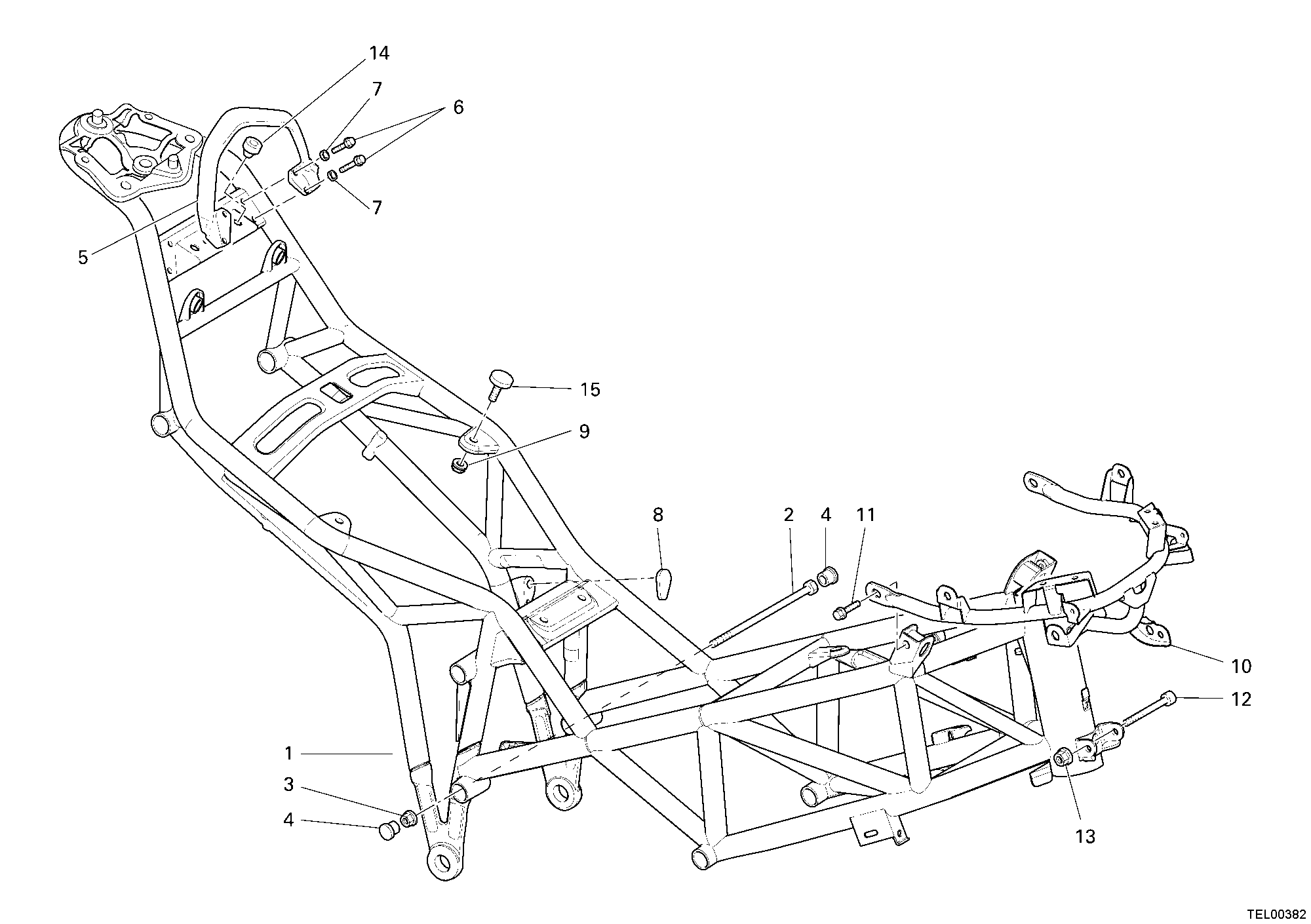 030 CADRE POUR MULTISTRADA 620 2006