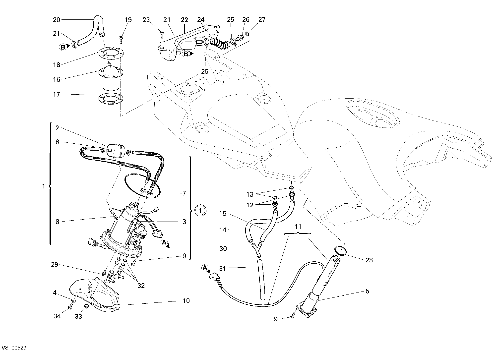 037 POMPE A CARBURANT POUR MULTISTRADA 1100 2007
