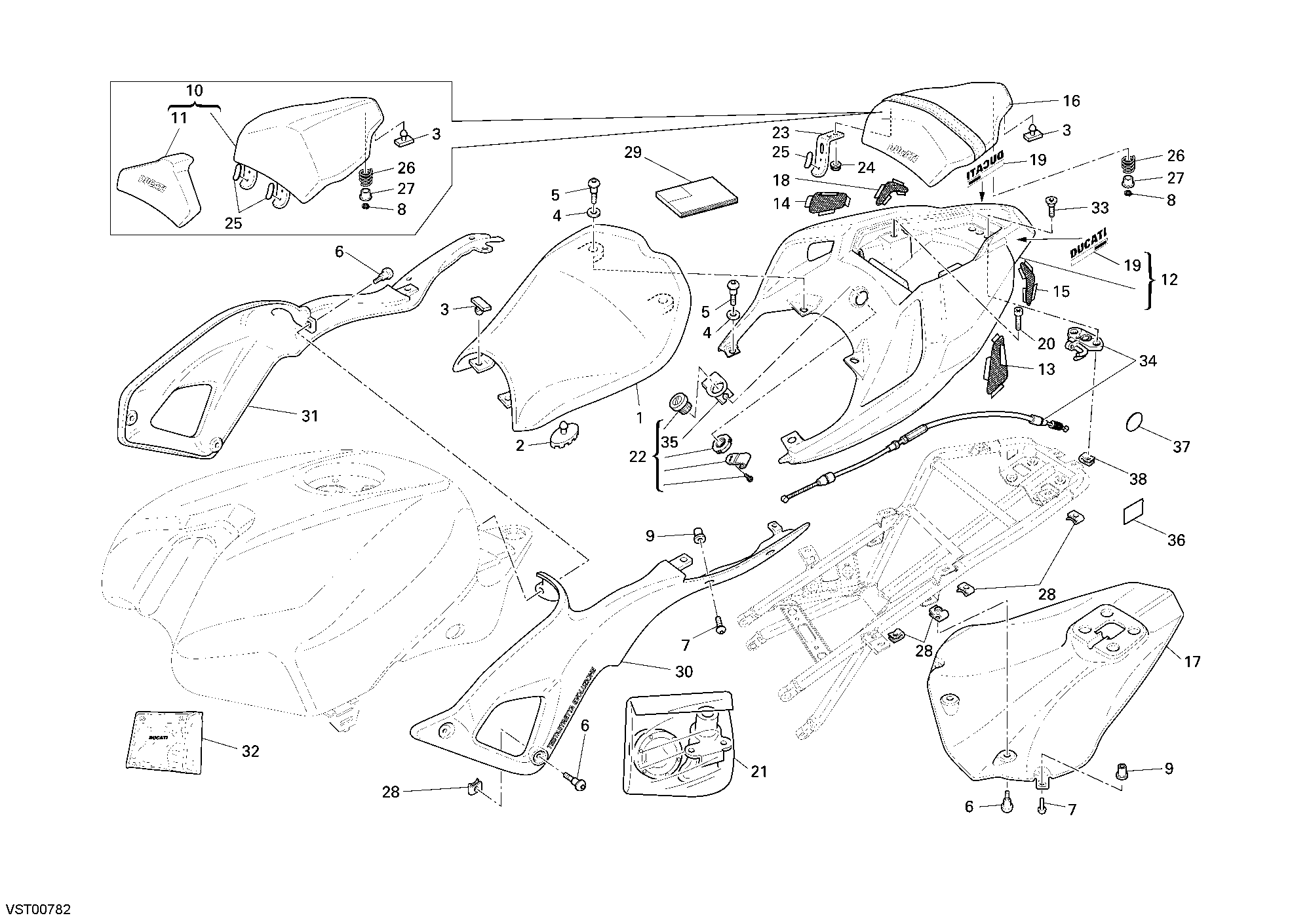 033 SELLE POUR SUPERBIKE 1198 2010