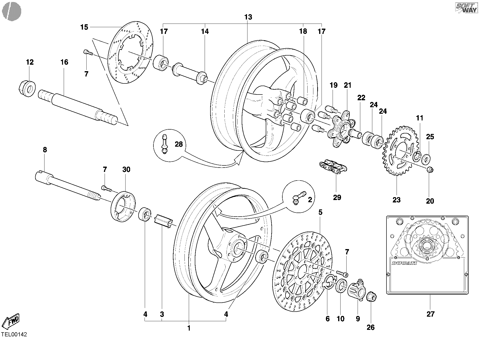 027 ROUES POUR MONSTER 400 2002