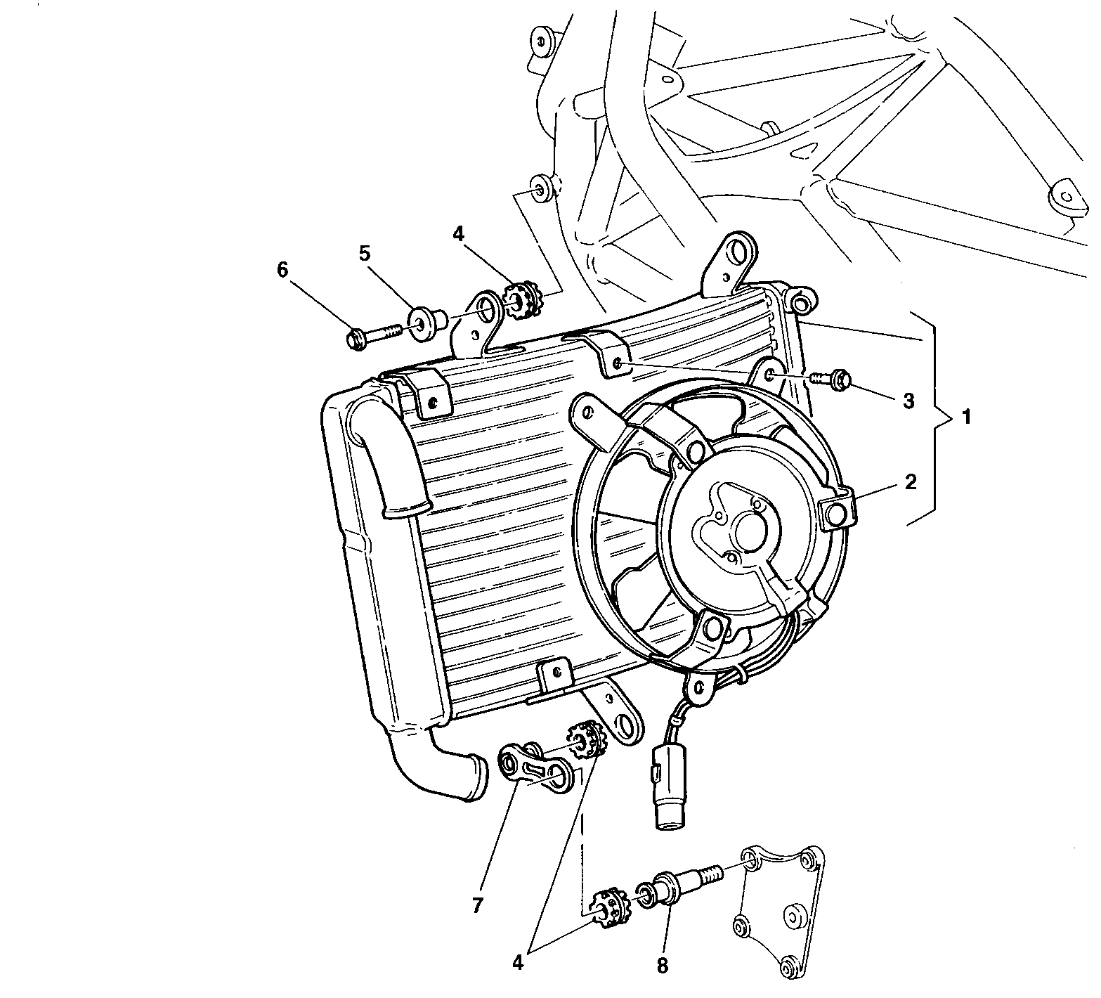 032 RADIATEUR DEAU POUR SUPERBIKE 916 SENNA 1998