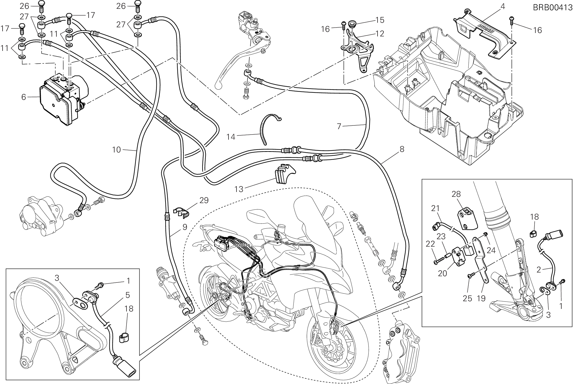 24A SYSTEME DE FREIN ABS POUR MULTISTRADA 1200 S GT 2013