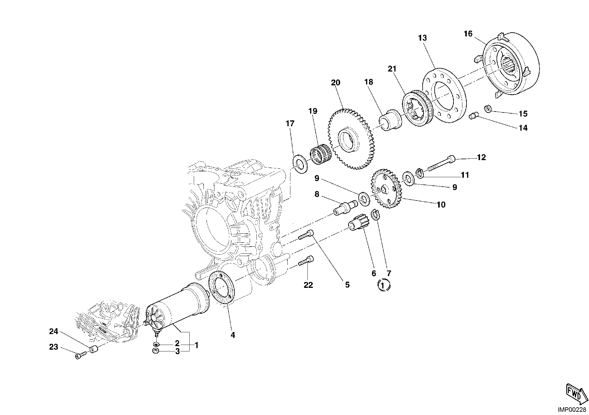 012 DEMARREUR ELECTRIQUE POUR SUPERBIKE 749 R 2004
