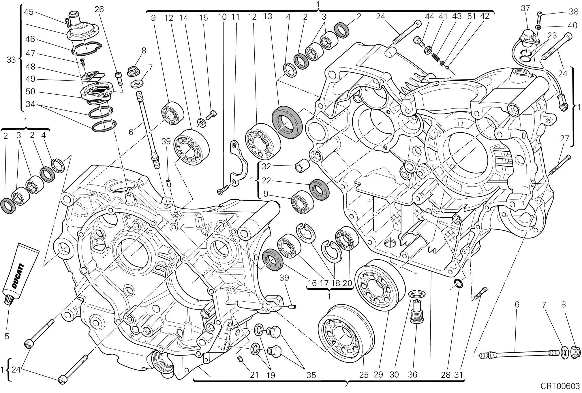 010 CARTER MOTEUR POUR MONSTER 696 ABS 2012