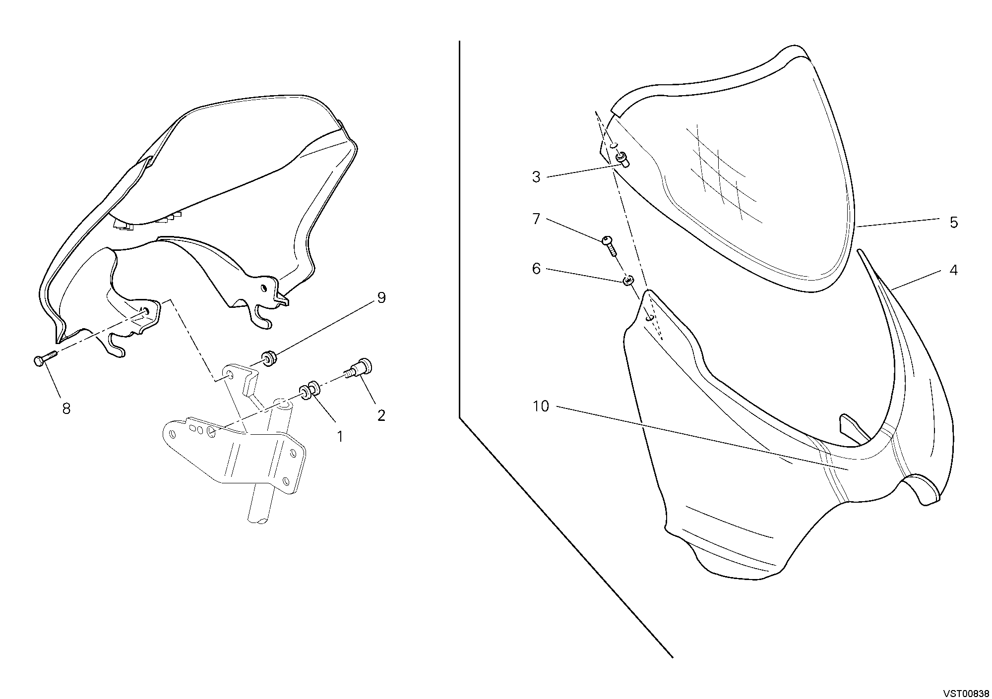 041 CAPOT AVANT POUR MONSTER S4RS 2008