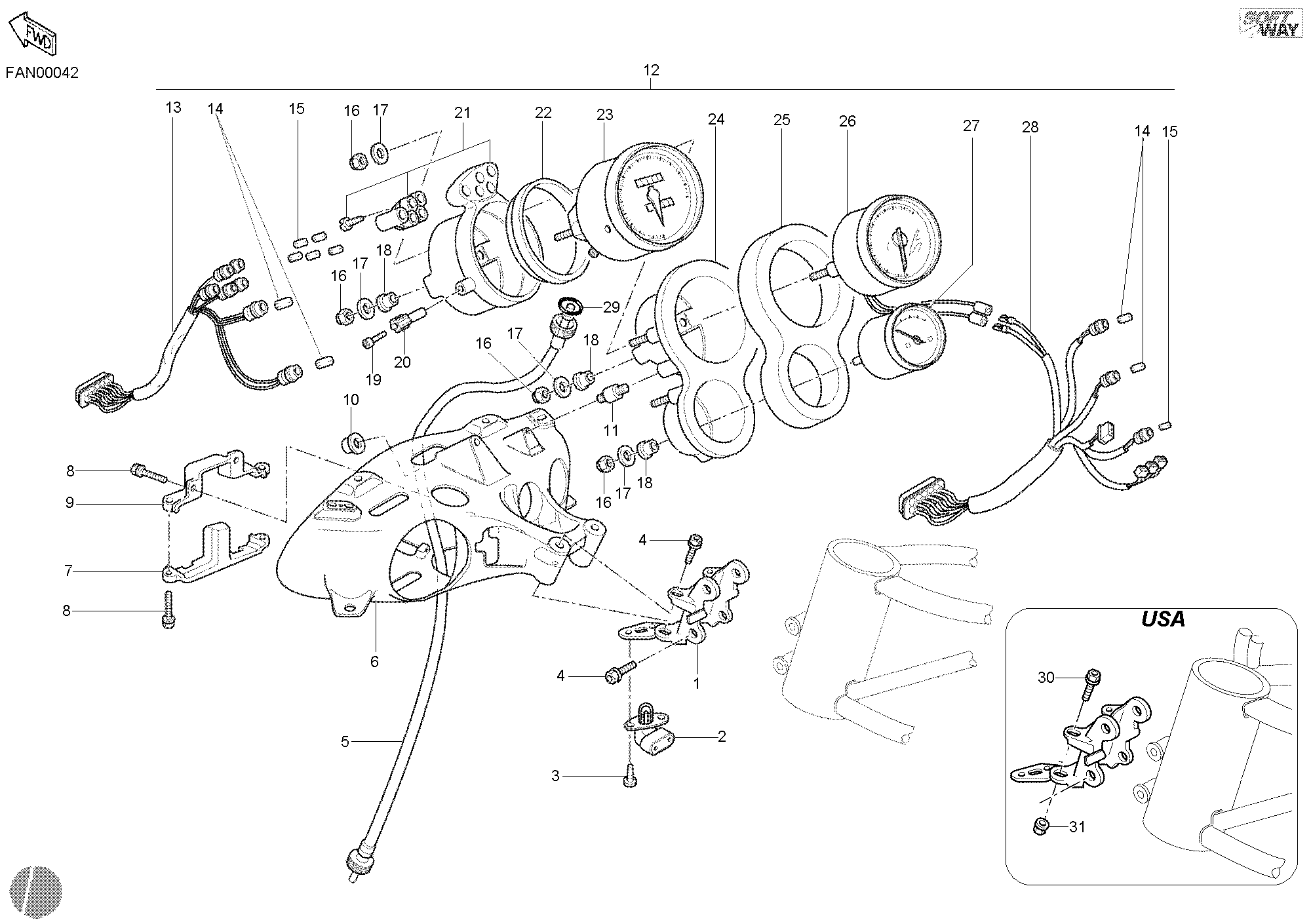 020 COMPTEURS POUR SUPERBIKE 748 E 2002