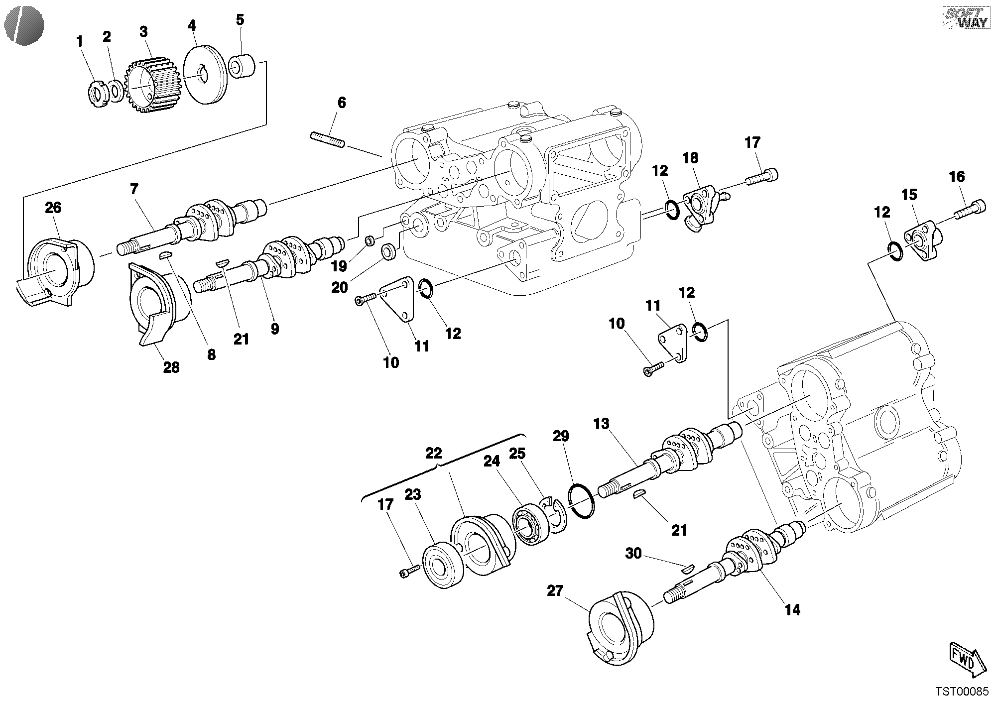 014 ARBRE A CAMES POUR SUPERBIKE 748 E 2002