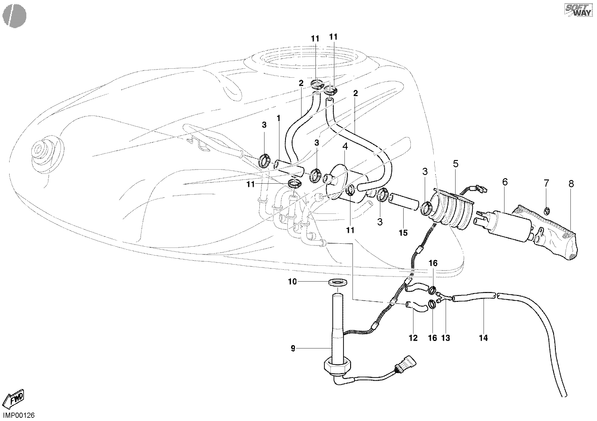 037 POMPE A CARBURANT POUR SUPERSPORT 750 S 2002