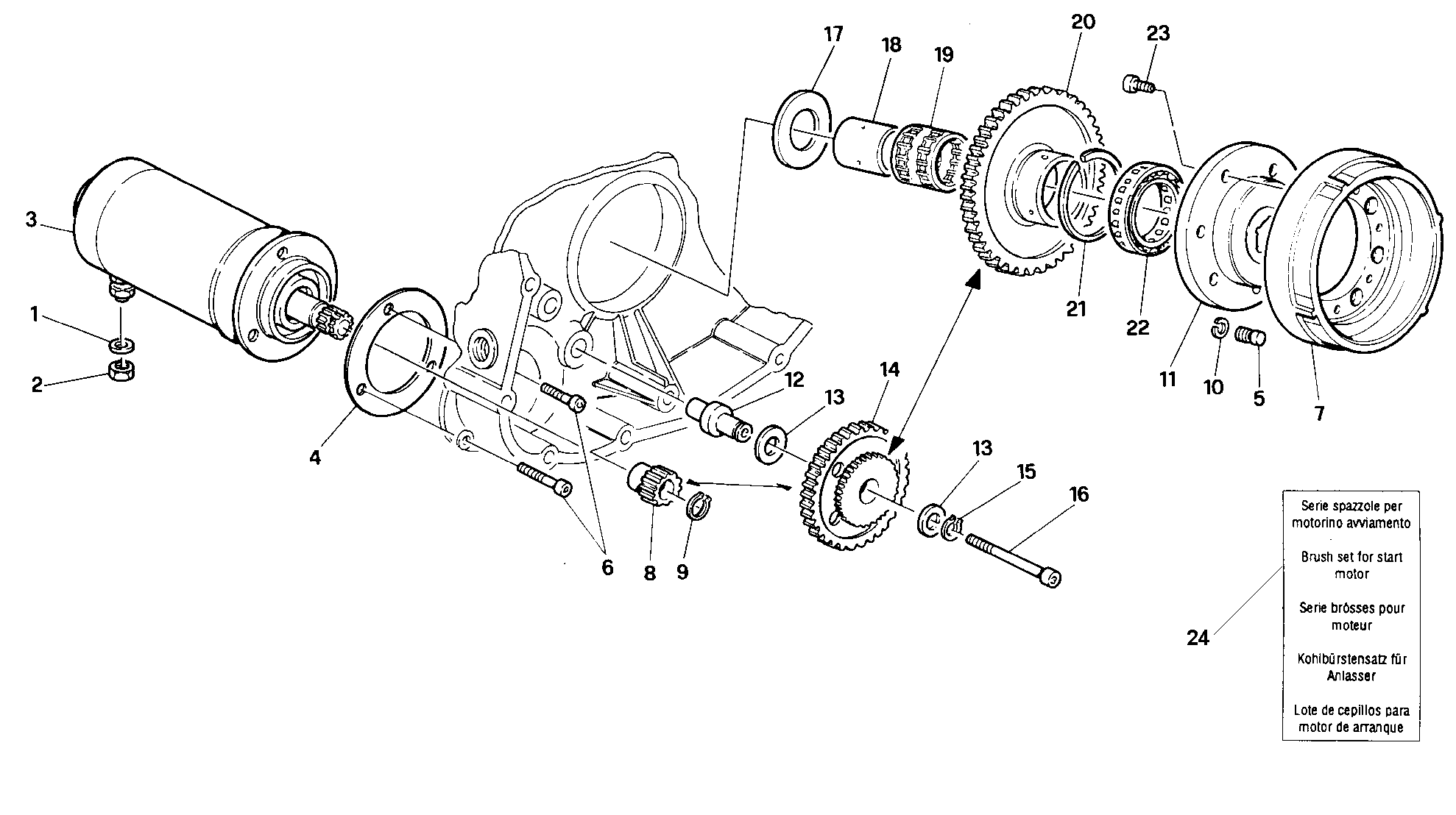 012 GENERATEUR MOTEUR DEMARRAGE POUR SUPERBIKE 916 SP 1994