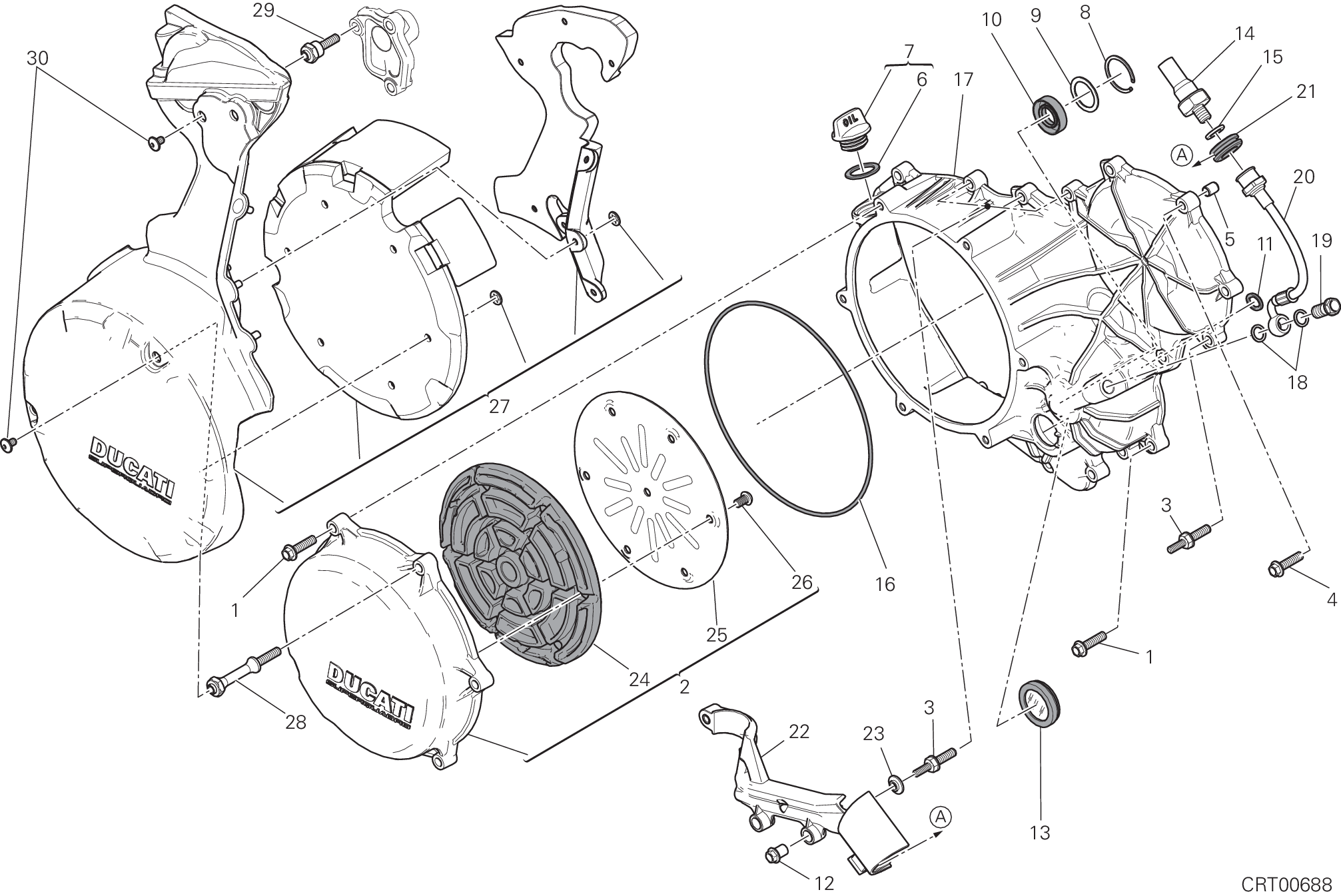 05A COUVERCLE DEMBRAYAGE DISTRIBUTION JAP POUR SUPERBIKE 1299S ABS 2015