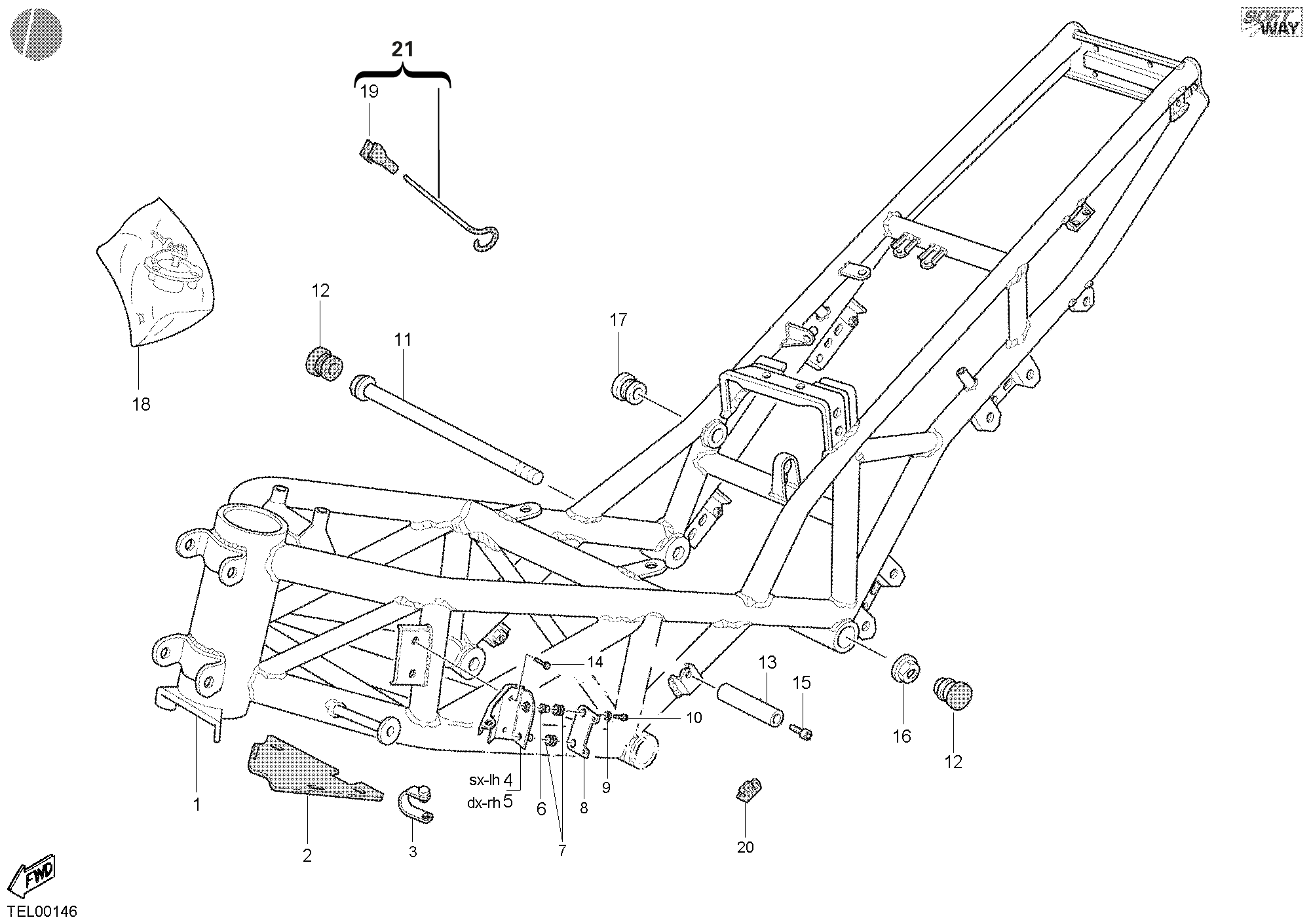 019 CADRE POUR SPORT TOURING ST4 S 2002