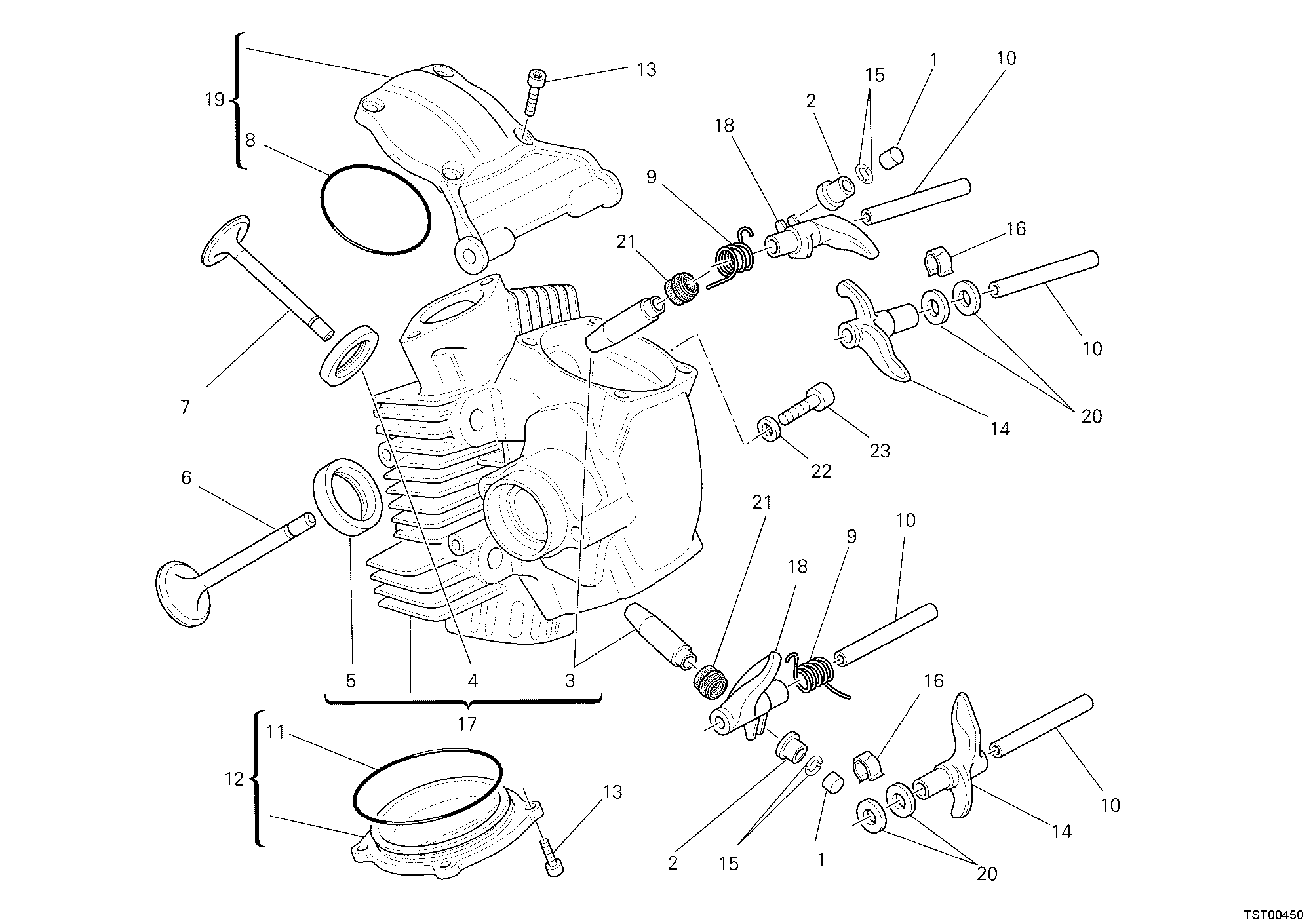 015 CULASSE HORIZONTALE POUR HYPERMOTARD 796 2011