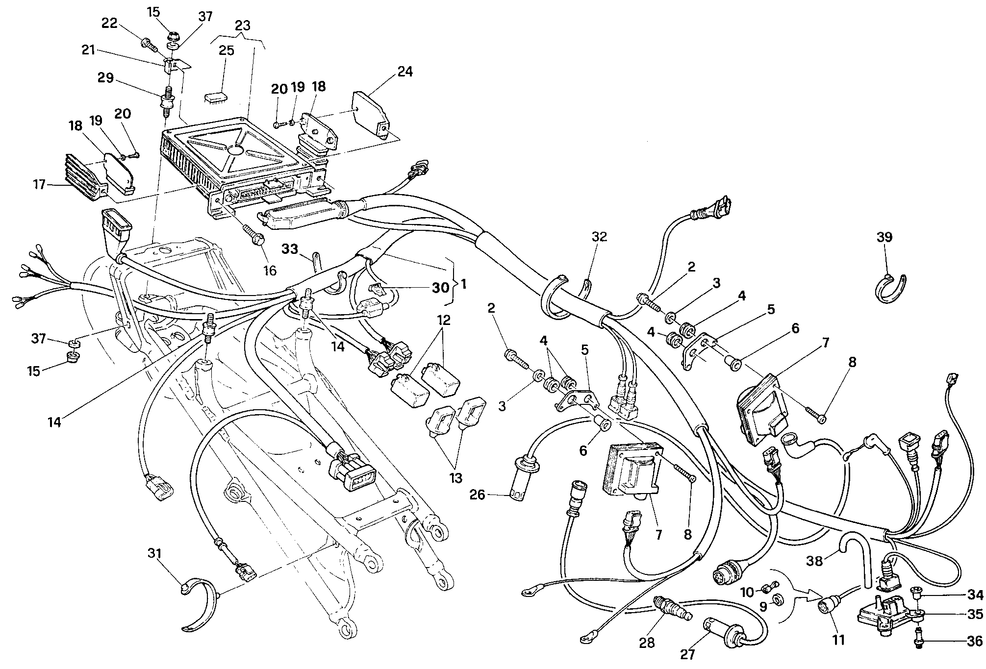 118 CENTRALE CONTRLE MOTEURN DM 003850 POUR SUPERBIKE 916 SP 1994