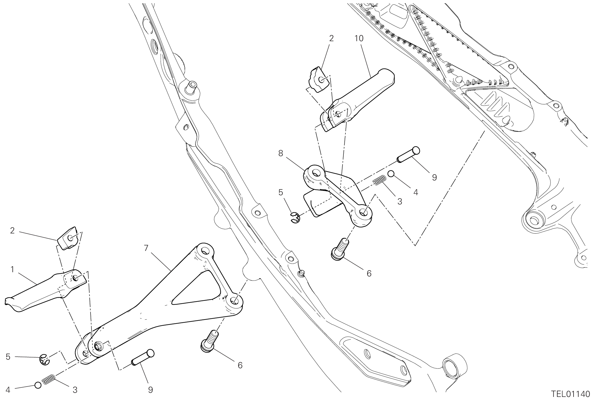 26C REPOSE PIEDS ARRIERE POUR SUPERBIKE PANIGALE V4 2024