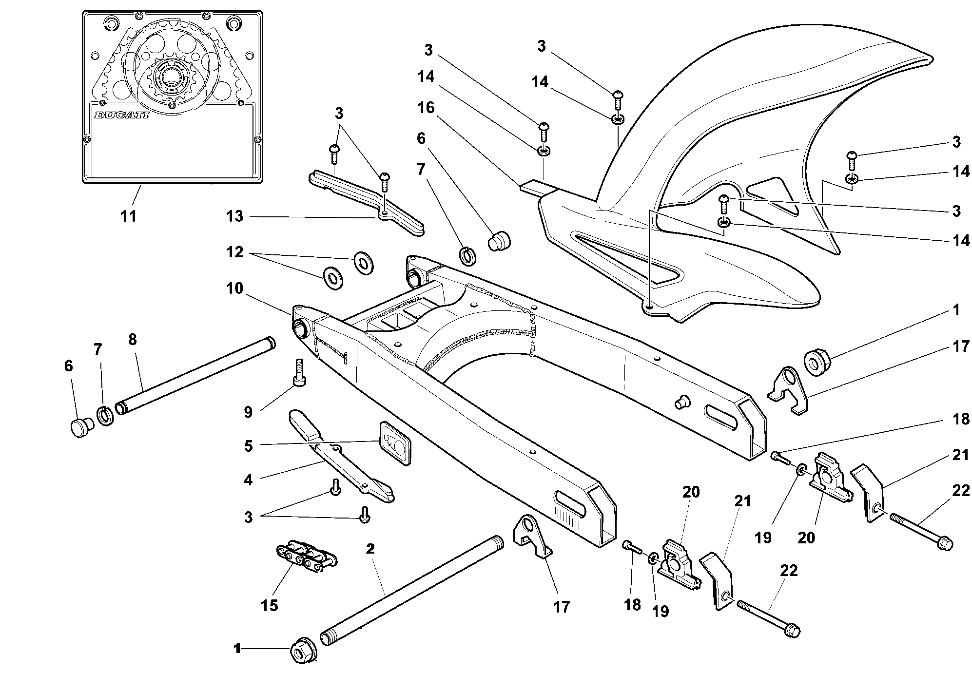 034 BRAS OSCILLANT POUR SPORT TOURING ST4 1999
