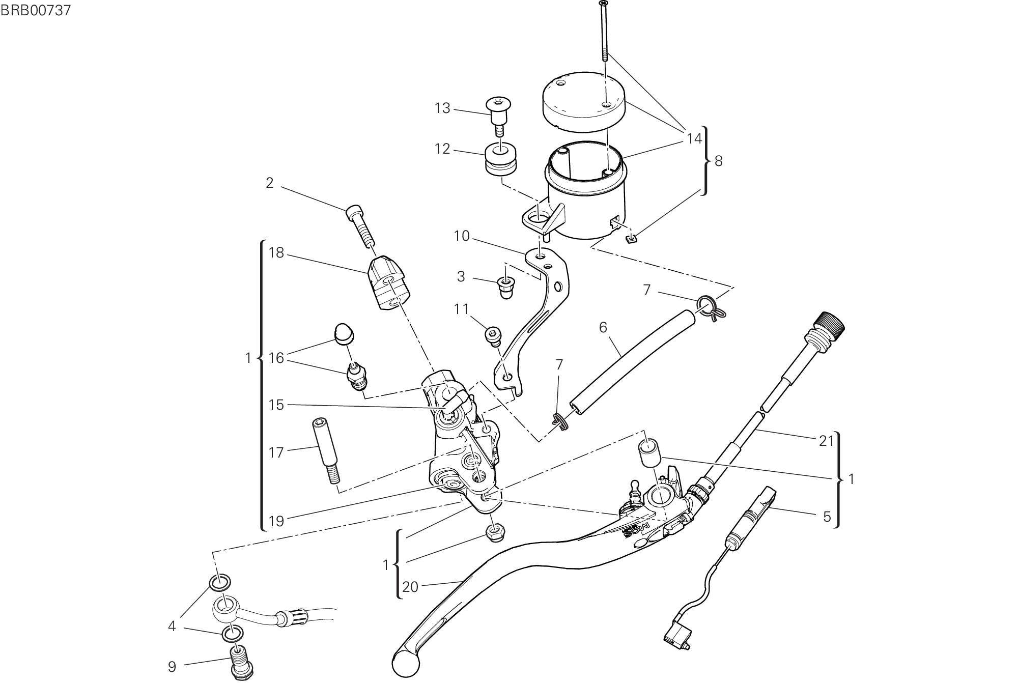 20A POMPE FREIN AVANT POUR SUPERBIKE PANIGALE V4 SP2 2022