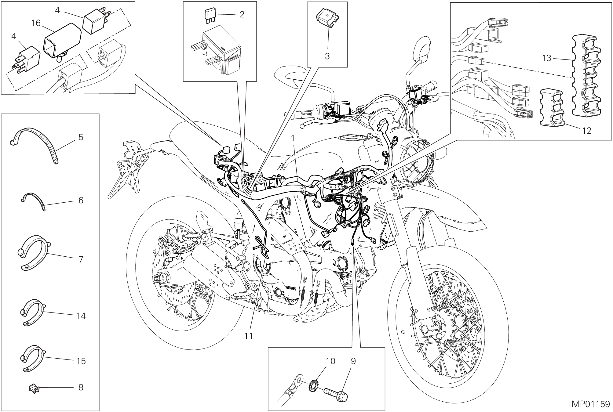 13B CIRCUIT ELECTRIQUE VEHICULE POUR SCRAMBLER DESERT SLED 2019