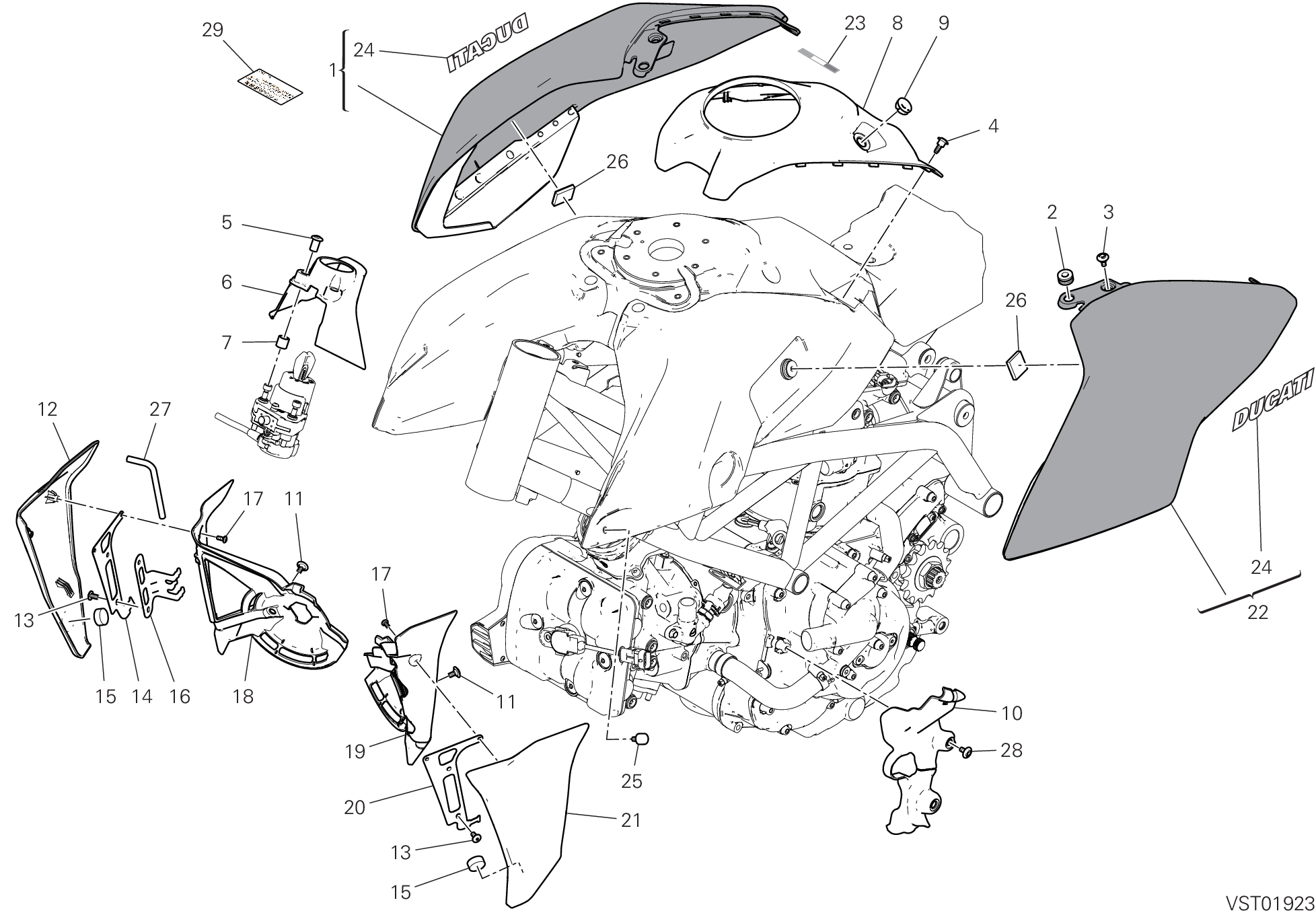 36B HABILLAGE POUR HYPERMOTARD 950 2022