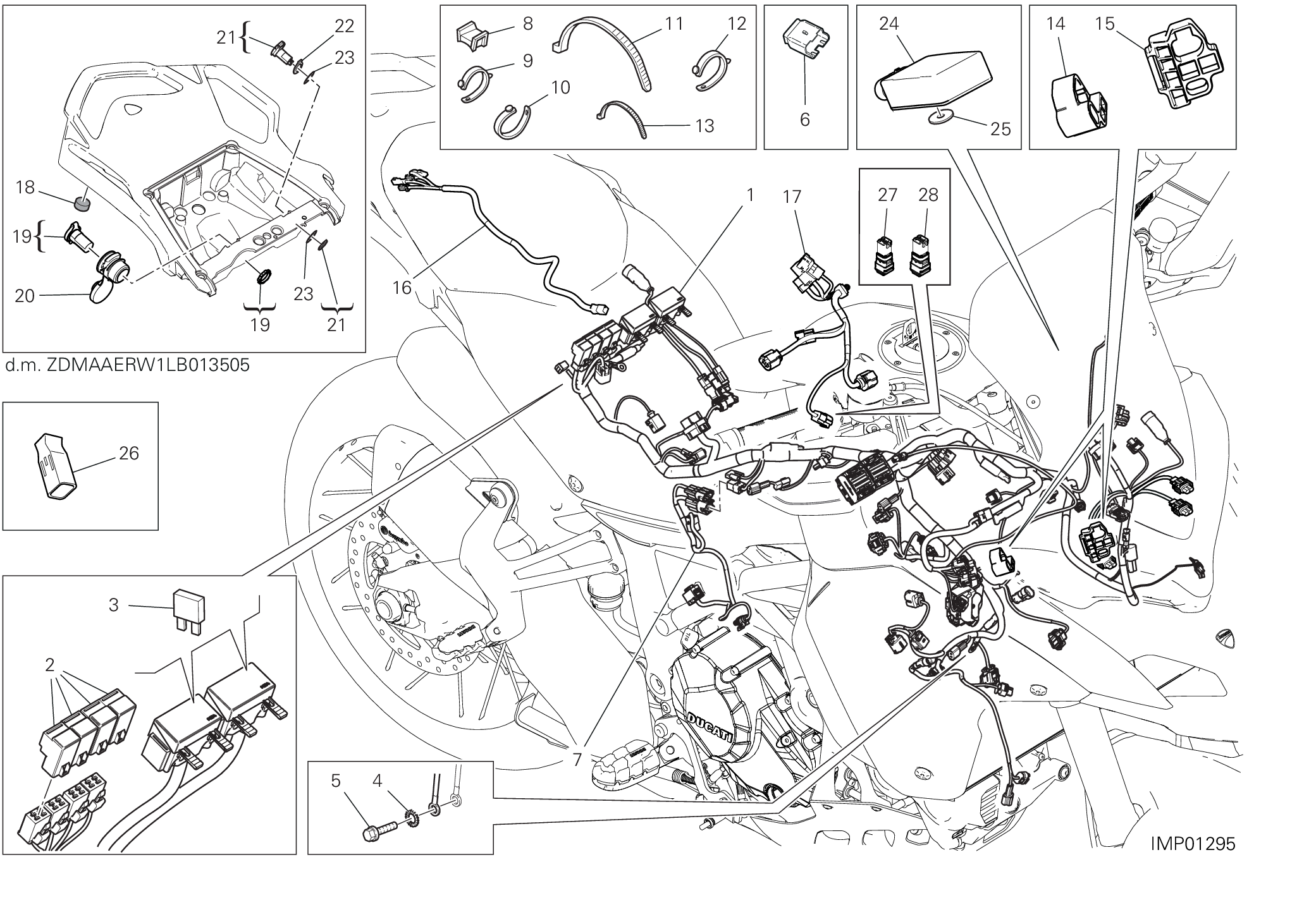 18B FAISCEAU DE FILS POUR MULTISTRADA 1260 ENDURO TOURING 2020