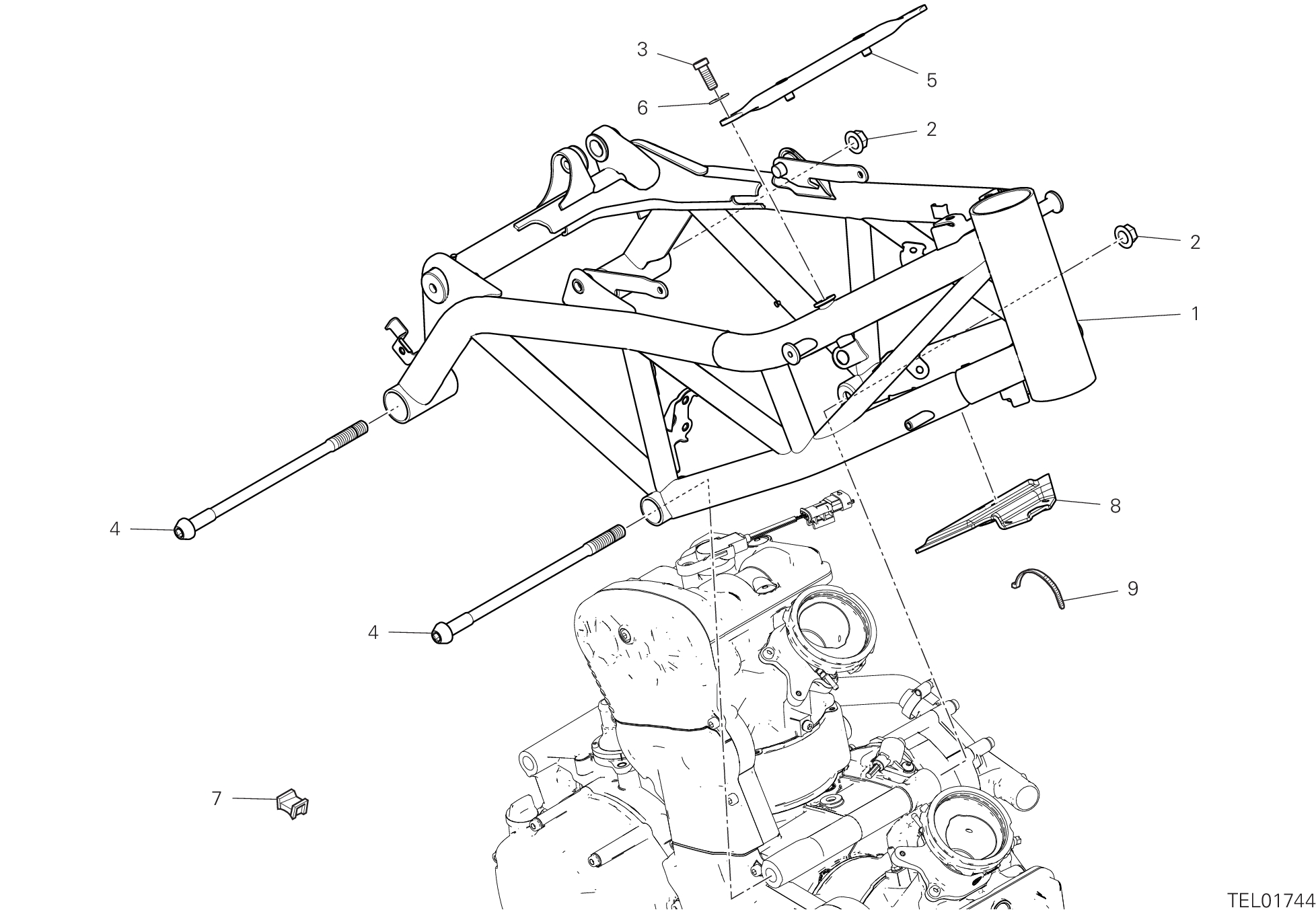 32A CADRE POUR HYPERMOTARD 950 SP 2022
