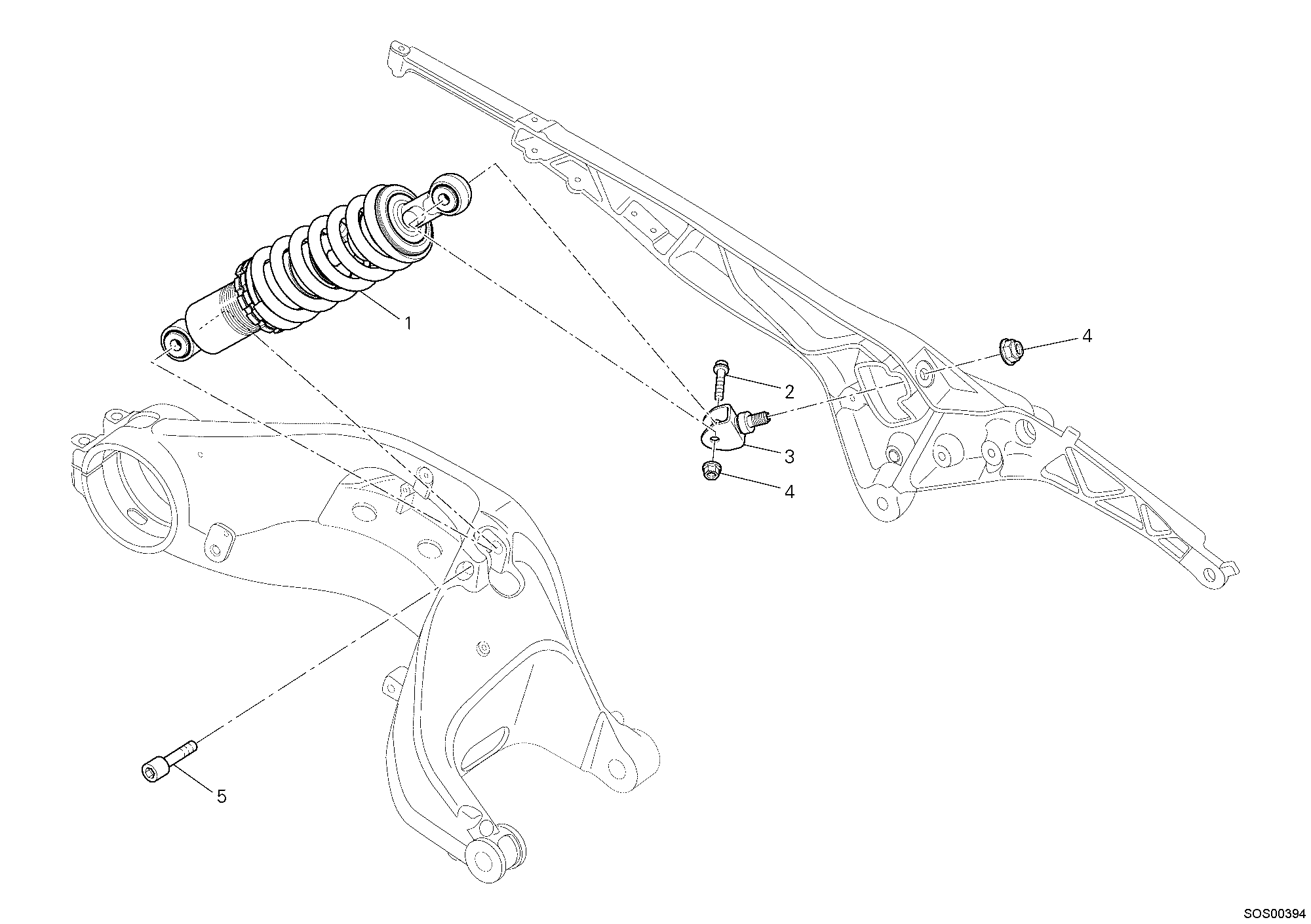 033 AMORTISSEUR ARRIERE POUR MONSTER 796 2011