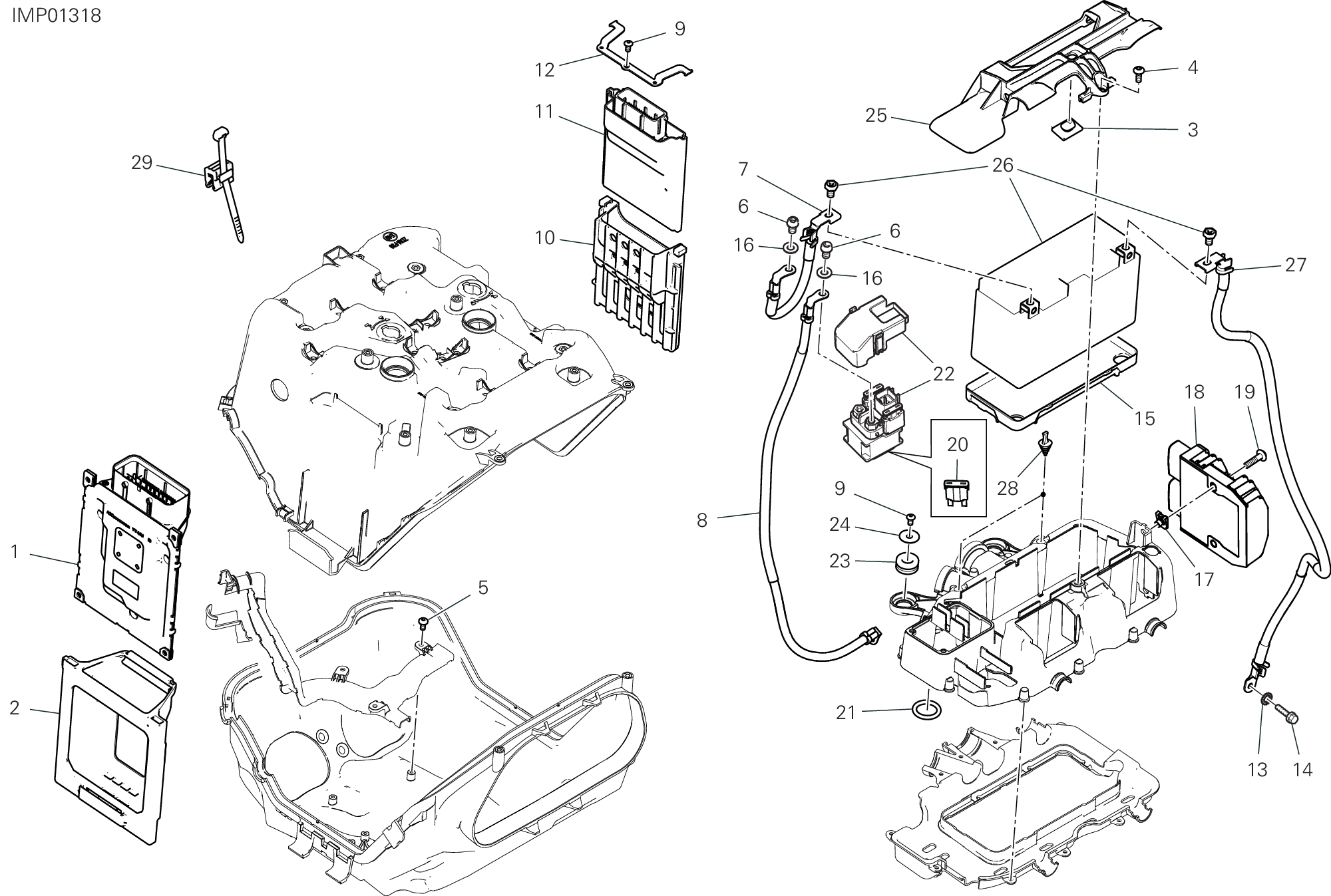13D SUPPORT BATTERIE POUR SUPERBIKE SUPERLEGGERA V4 2020