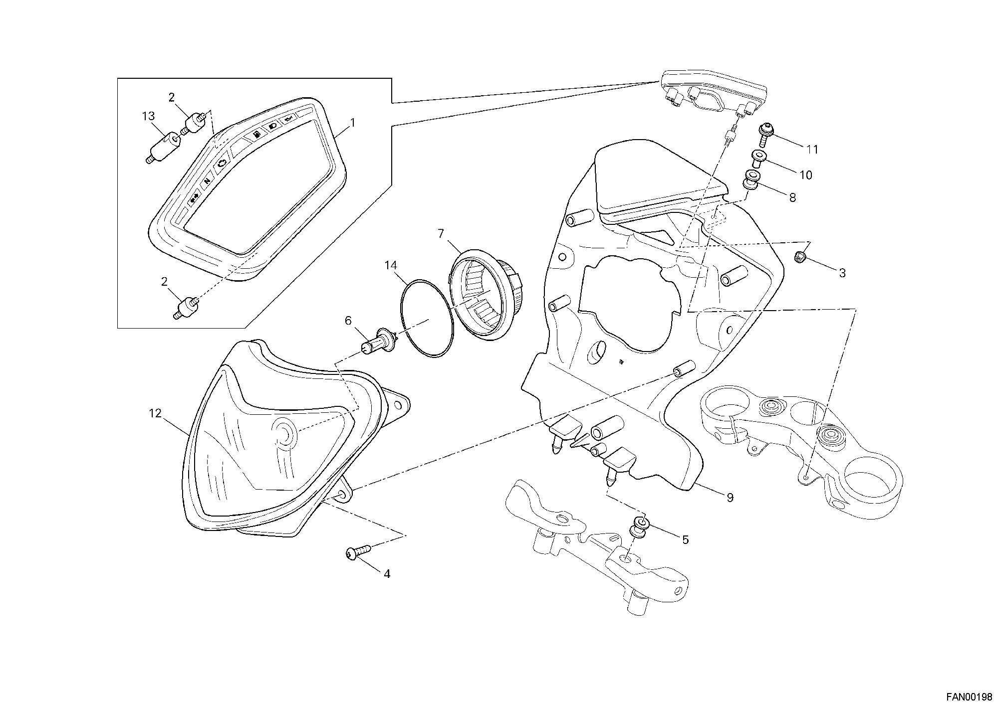 021 FEU AVANT POUR HYPERMOTARD 796 2010